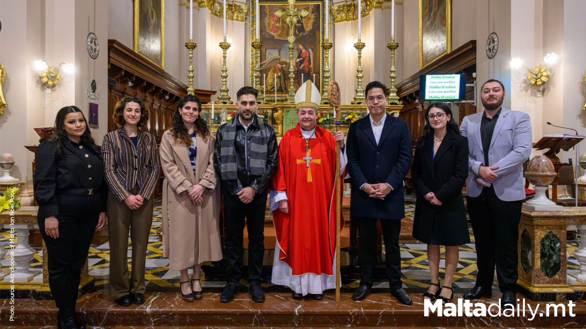 Seven Adults Receive The Sacrament Of Confirmation