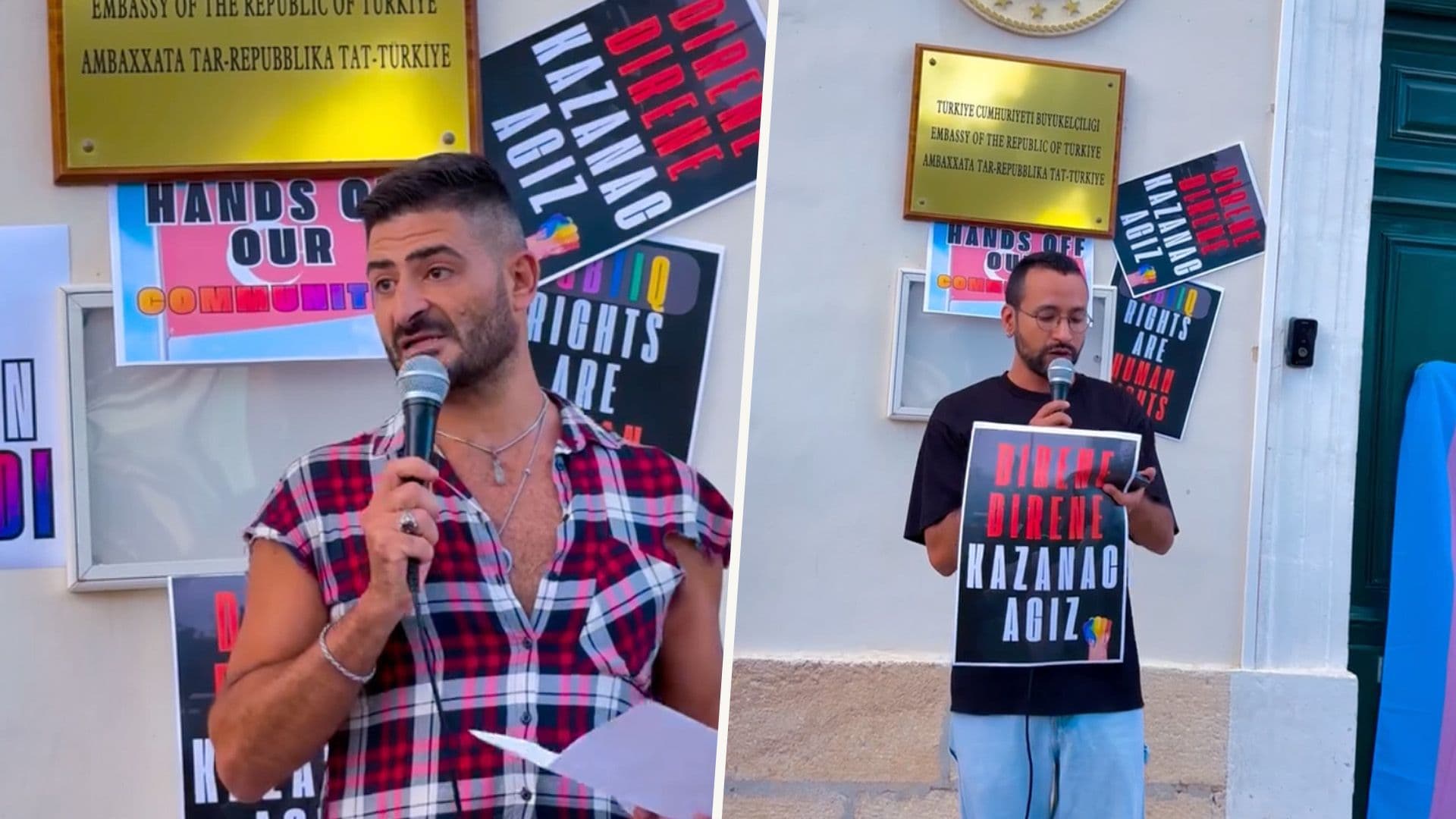Local LGBTIQ+ Community In Solidarity Outside Türkiye Embassy After Crackdown