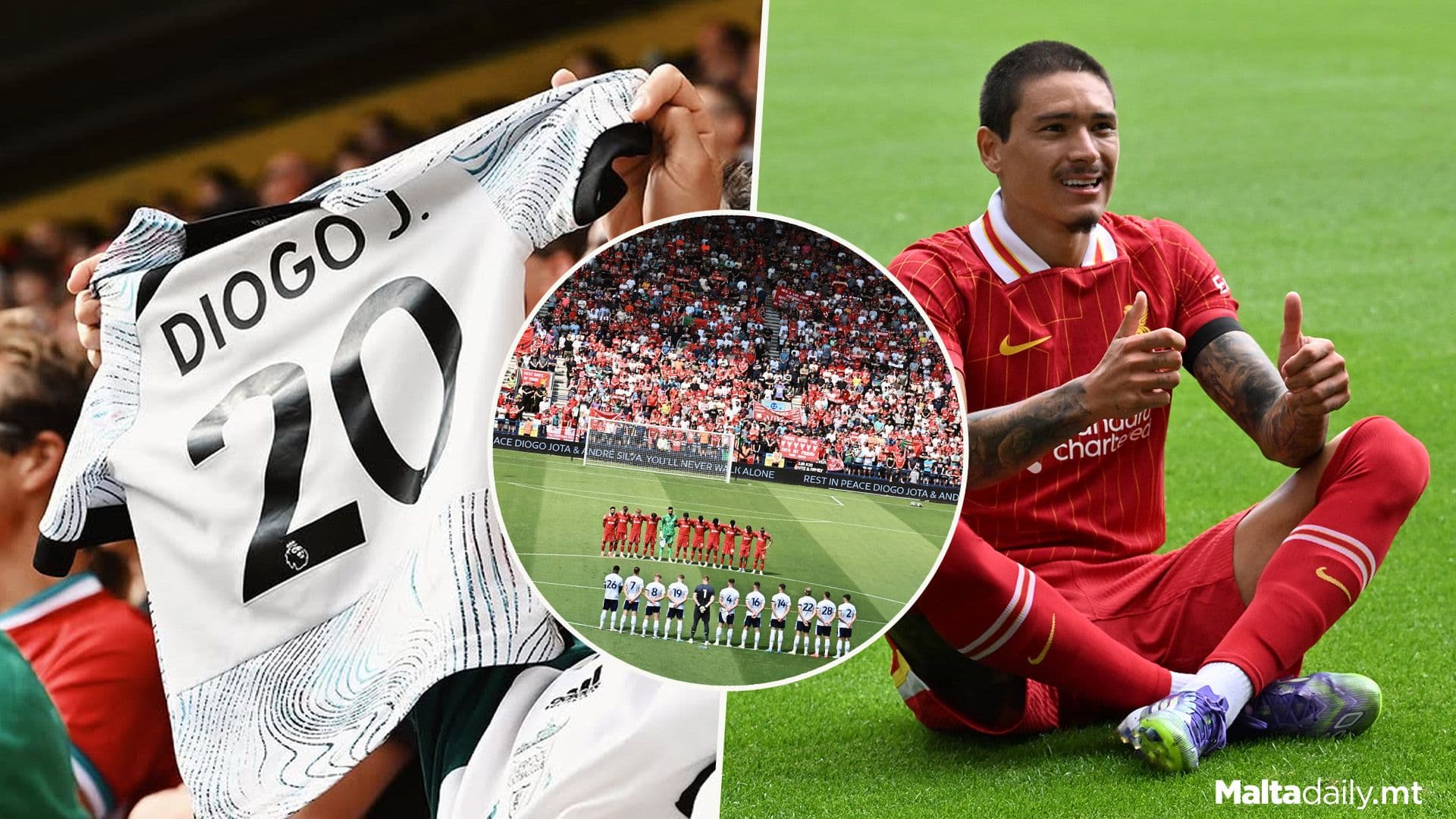 Scenes Of Diogo Tributes From Liverpool’s Last Match