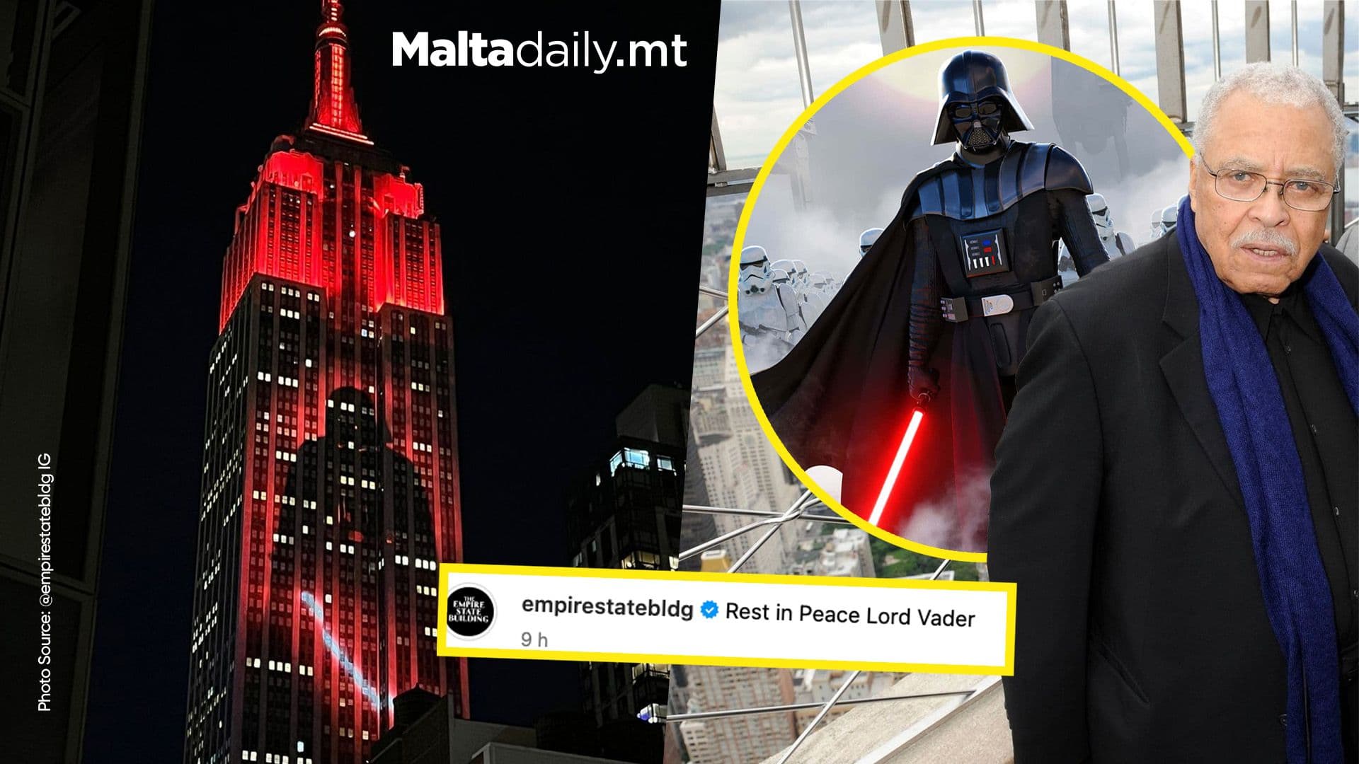 Empire State Building Honours Darth Vader