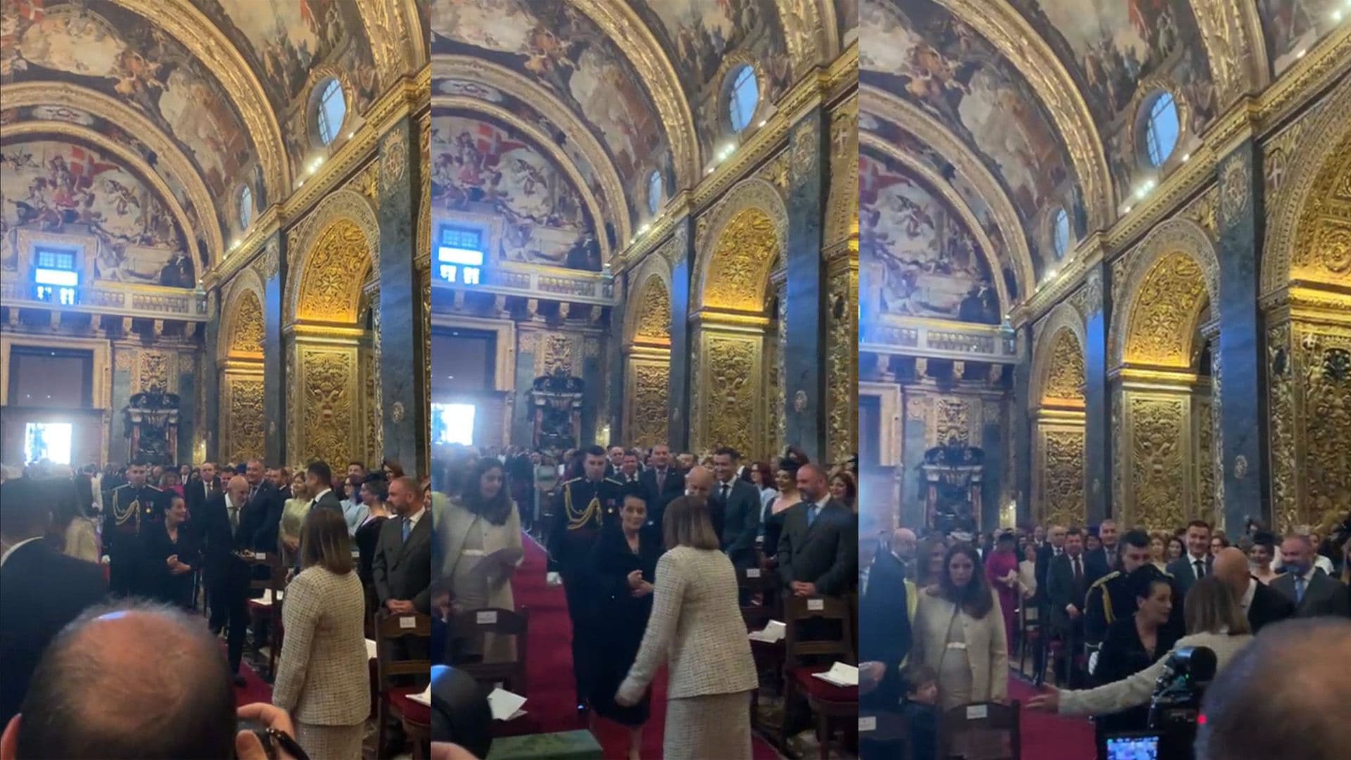 President-elect Myriam Spiteri Debono Arrives as St. John’s Co-Cathedral