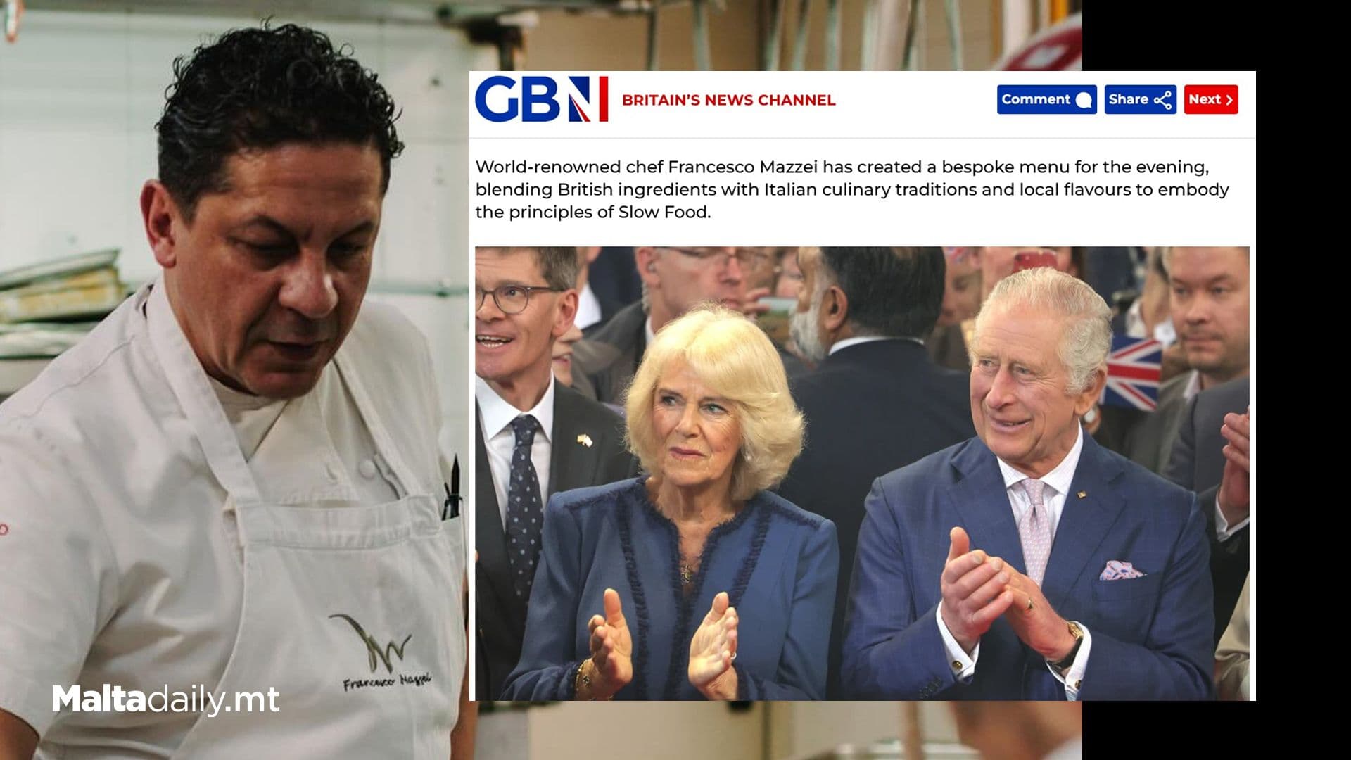 Villa Corinthia’s Francesco Mazzei Joins Stanley Tucci to Cook for King Charles & Queen Camilla