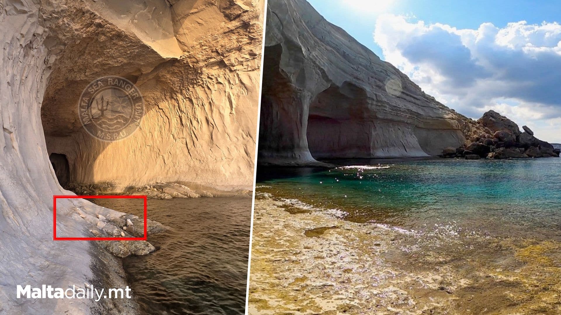 Danger Warning Issued For Ta’ Marija Cave at Ġnejna Due To Falling Rocks