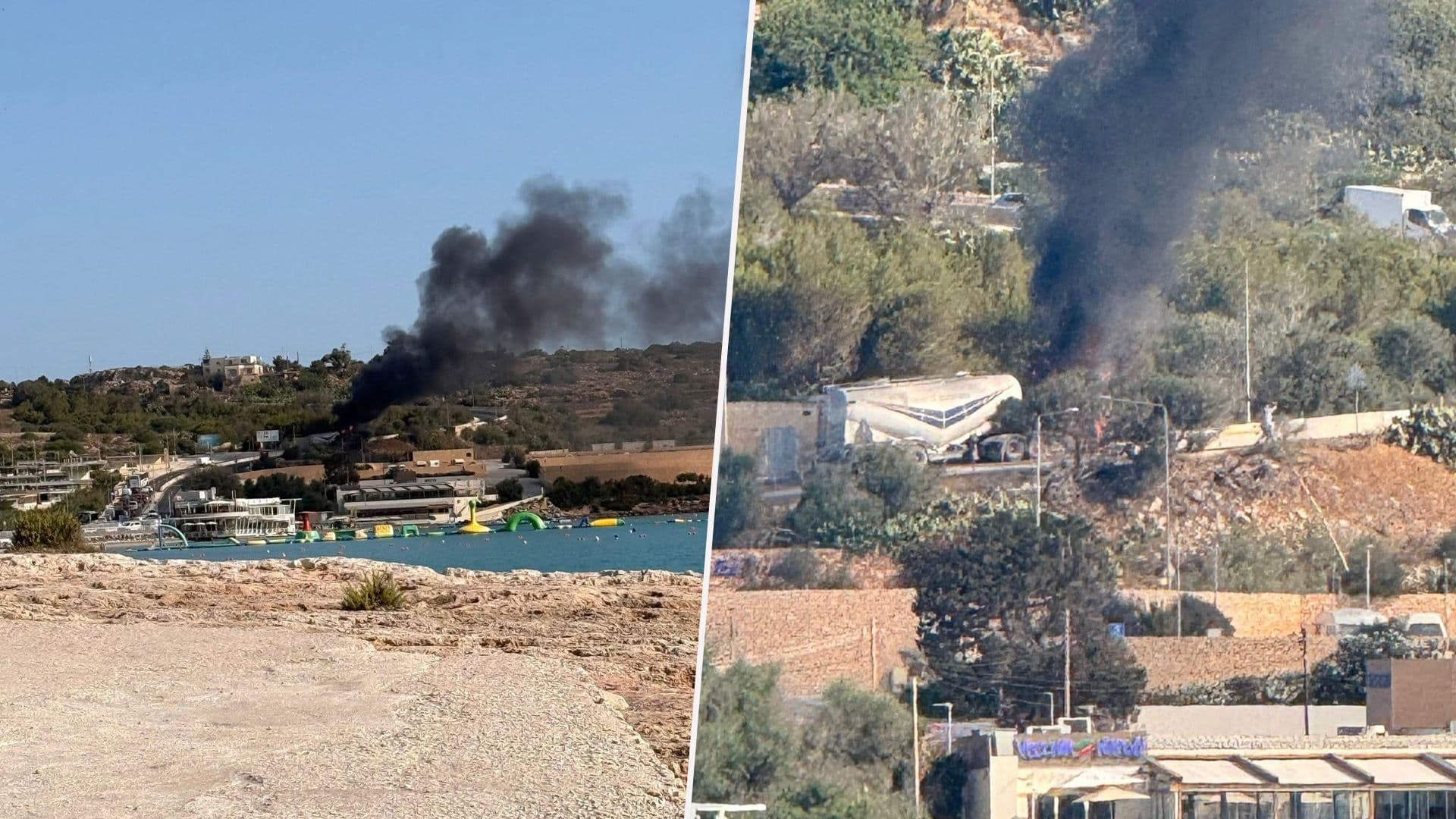 Truck Reportedly Burst Into Flames In Għadira