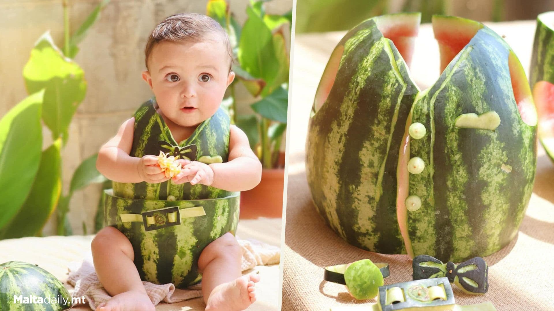 Local Crafts Baby Outfit Out Of A Watermelon!