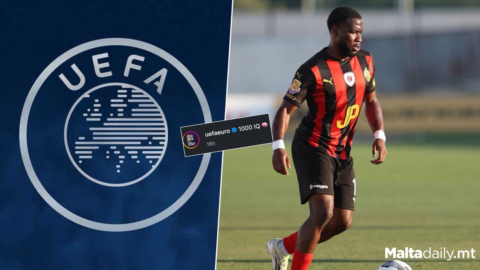 Official UEFA Euro Instagram Calls Joseph Mbong Assist ‘1000 IQ’ Play