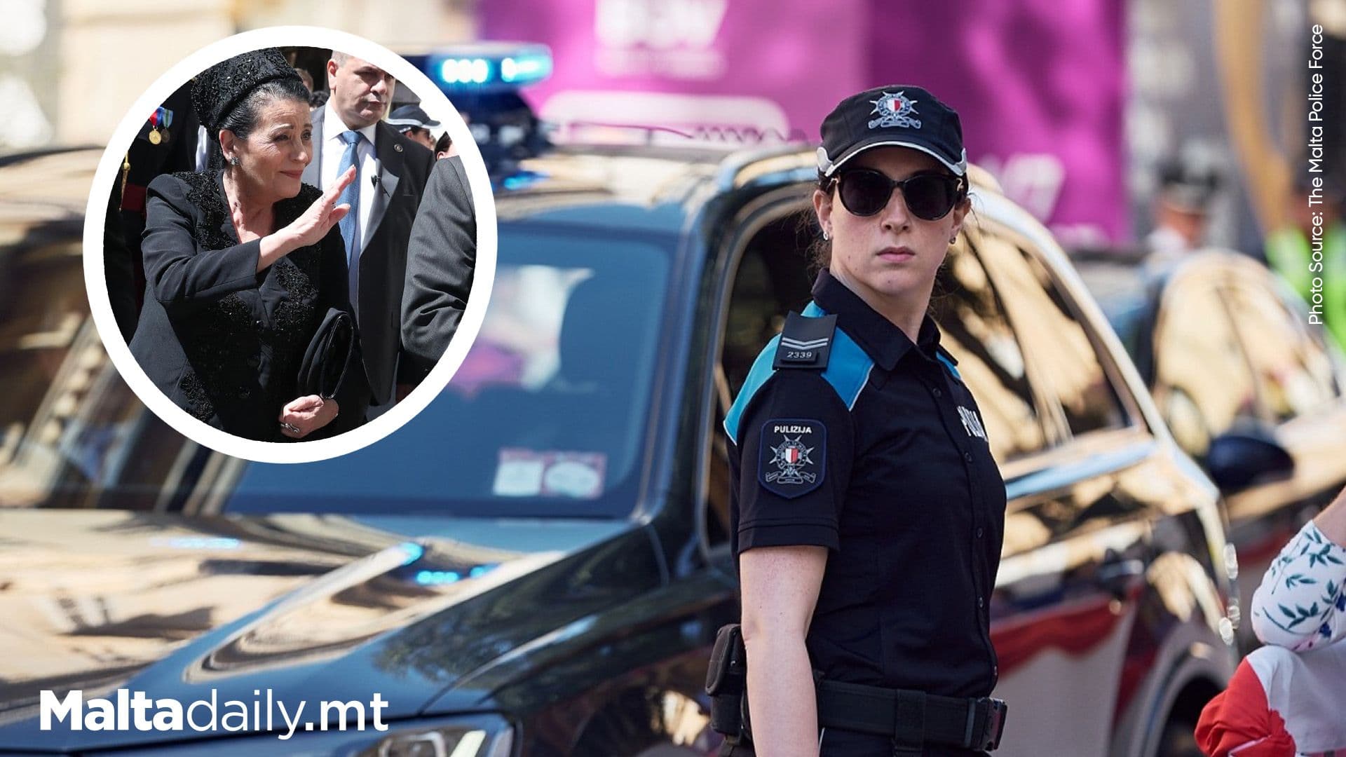 Malta Police Force Hard At Work During New President’s Appointment Yesterday