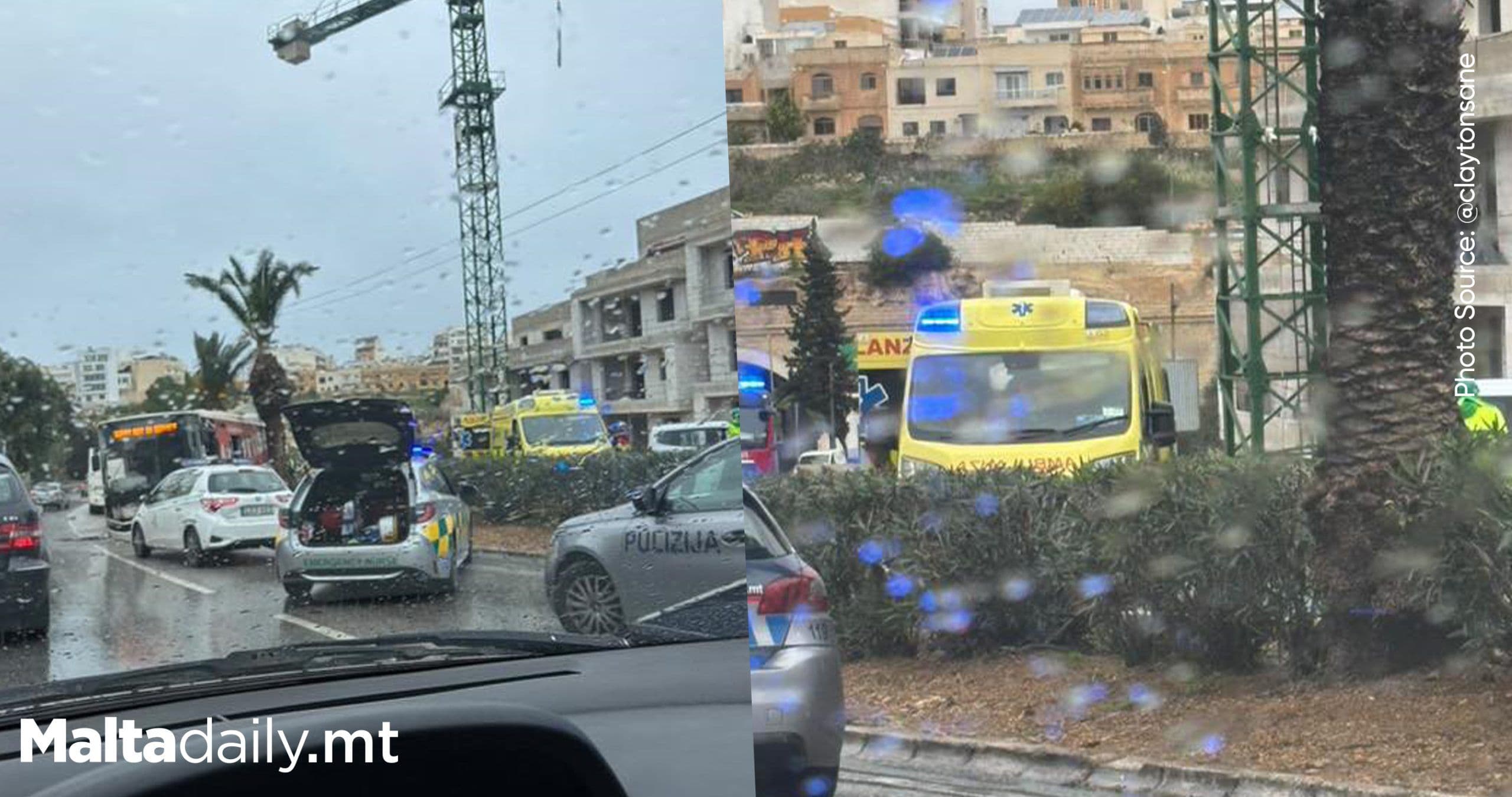 Bus Driver In Critical Condition After Regional Road Collision