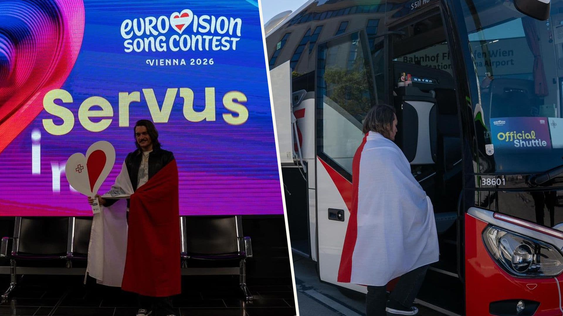Aidan Arrives In Vienna Ahead Of Eurovision Song Contest 2026