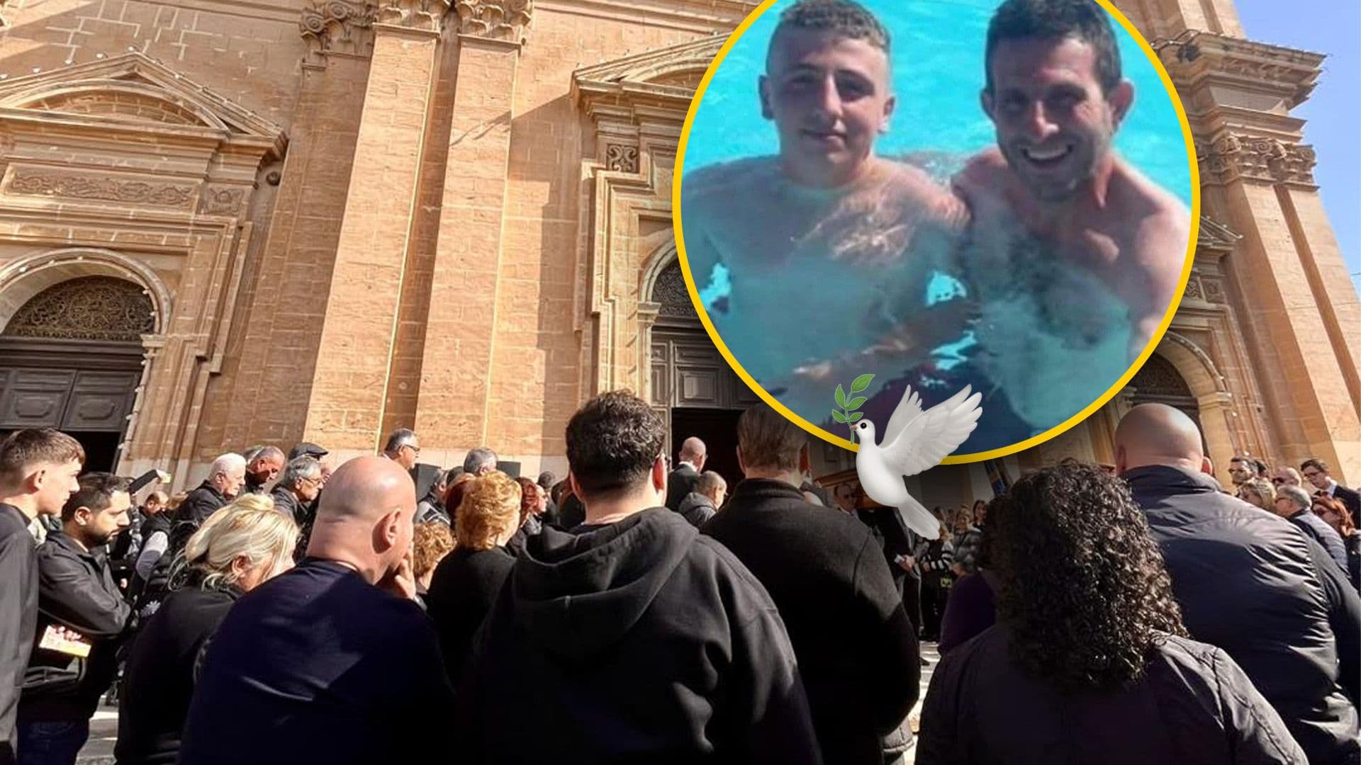 Hundreds Gather To Give Final Farewell To Father And Son