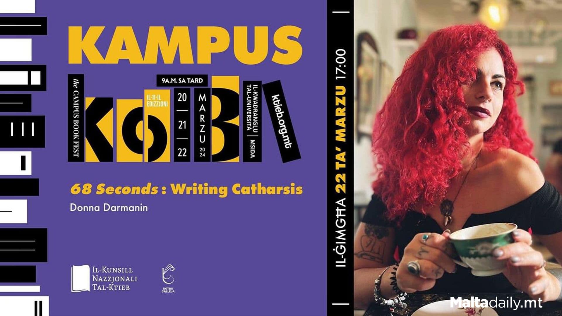 Donna Darmanin’s Debut Poetry Book – 68 Seconds: Writing Catharsis