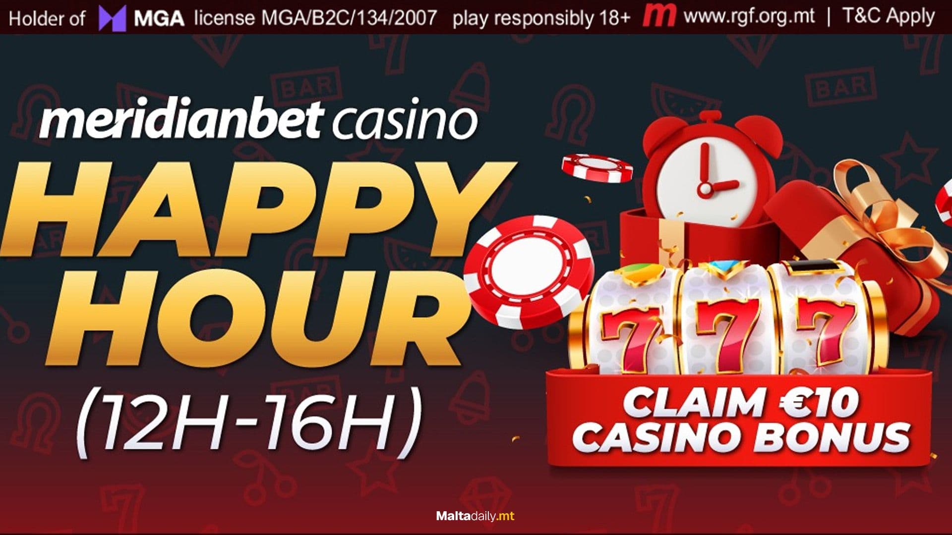Meridianbet Launches Weekly “Happy Hour” With €10 Casino Bonus Every Tuesday