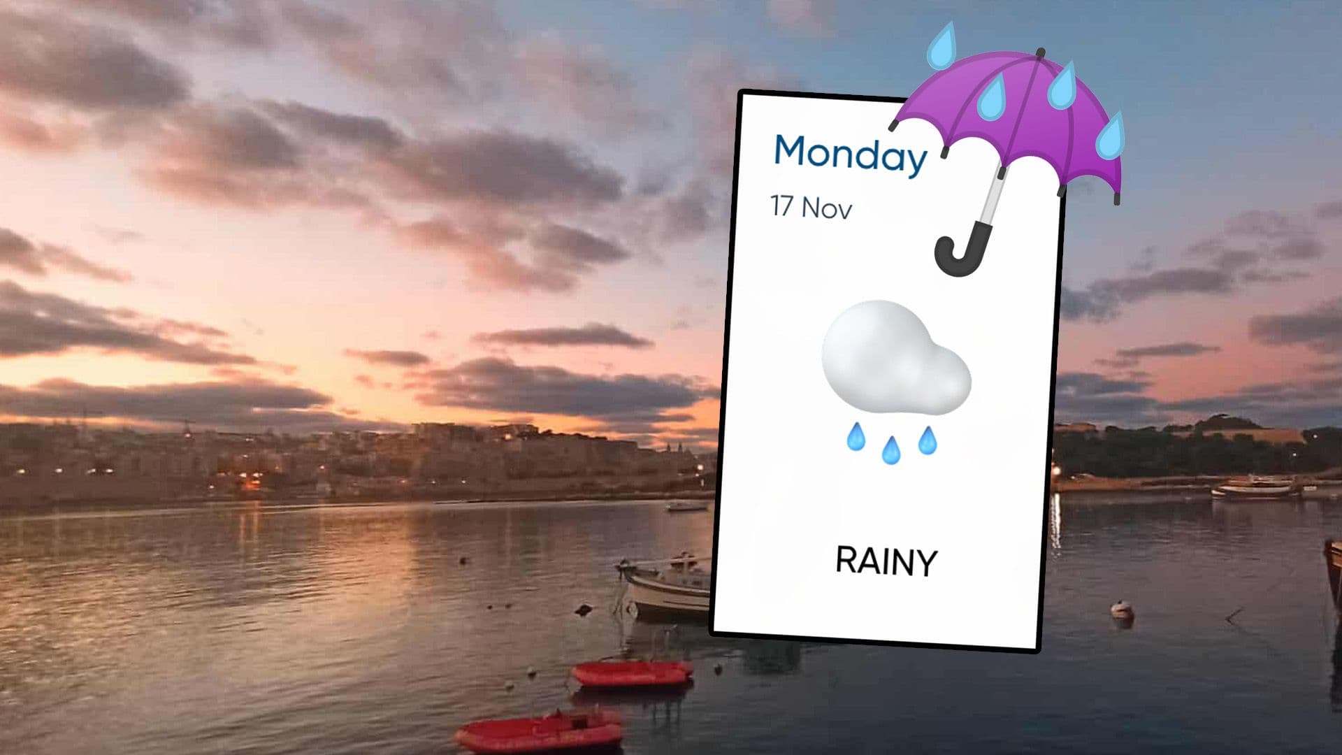 Rain Showers Expected To Hit Malta Throughout All Of Next Week