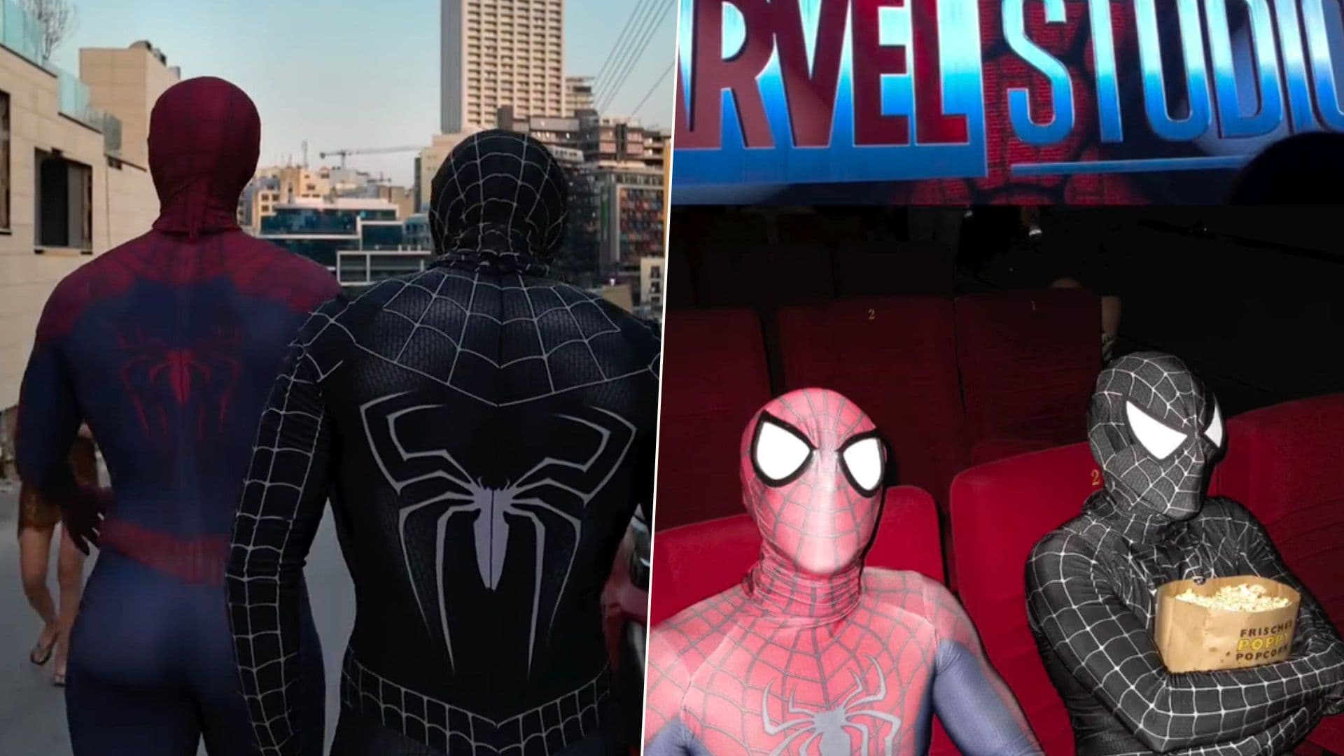 Locals Dress In Spider Man Suits & Head To Cinema For New Film