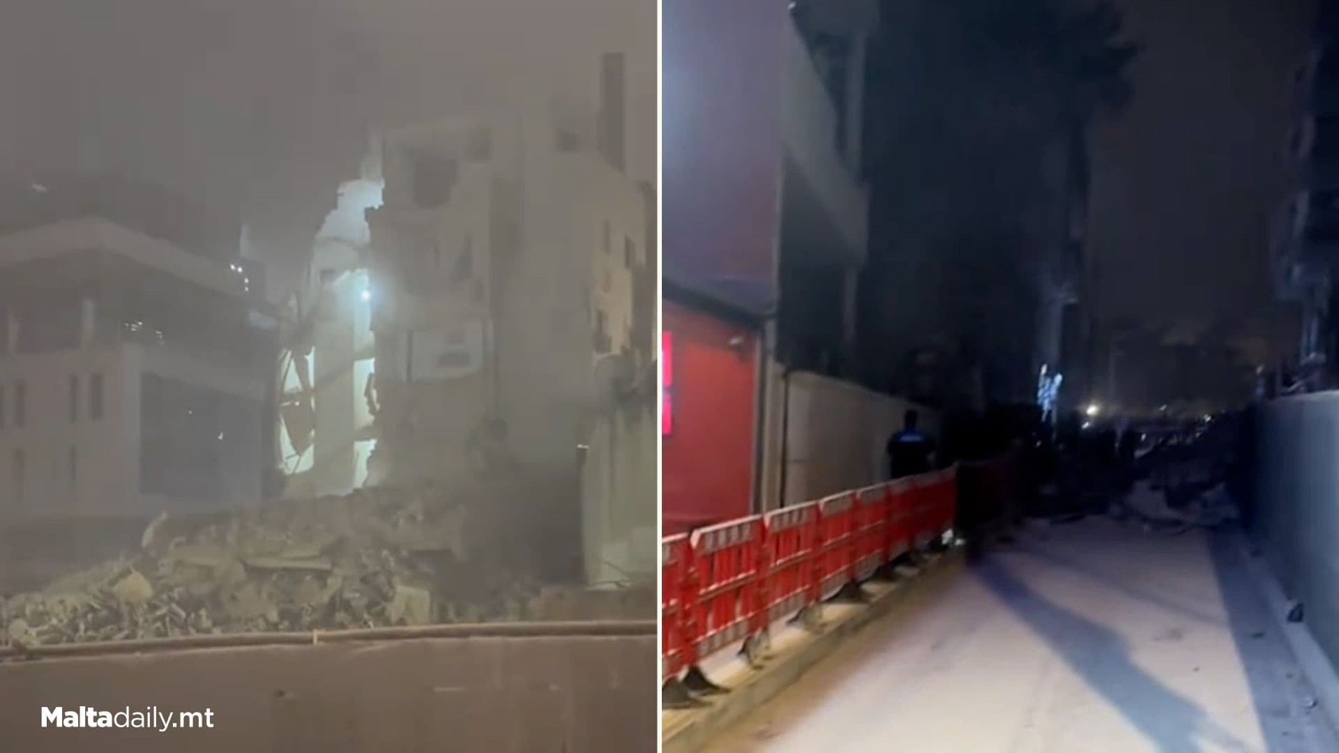 Paceville Covered In Dust After Apartment Block Collapse