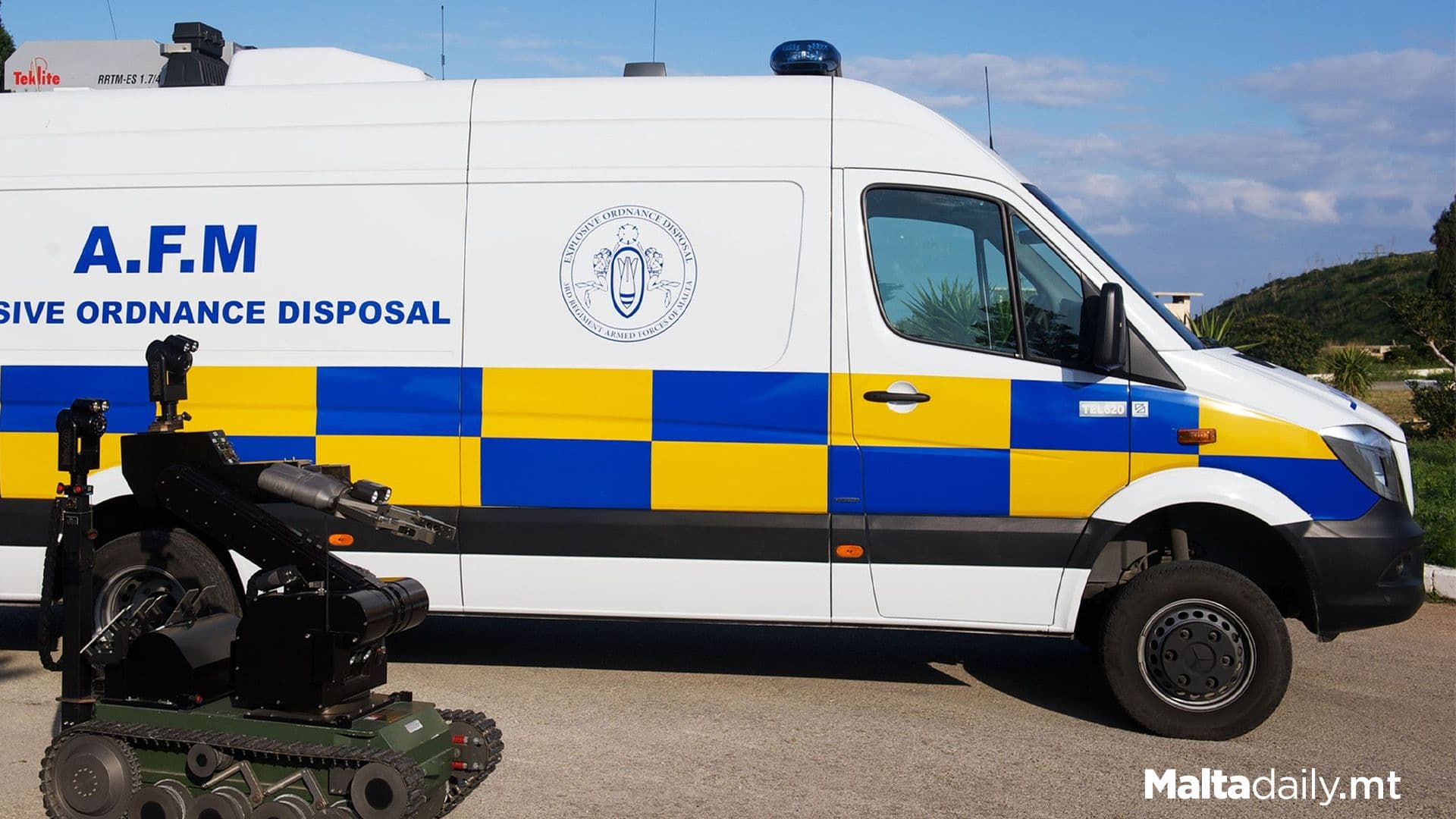 AFM Bomb Disposal Respond To Car Bomb Threat In Gozo