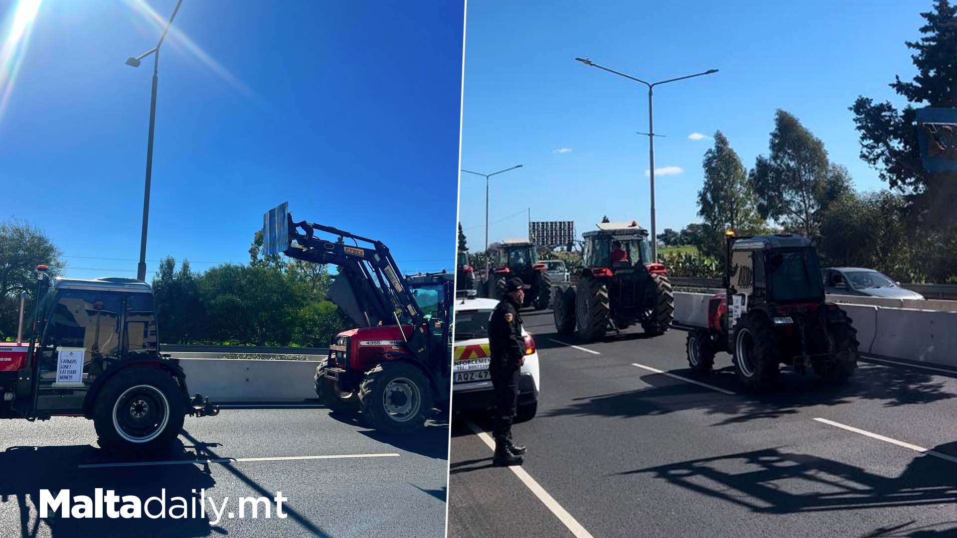Farmers On Second Protest Drive Through Malta’s Streets