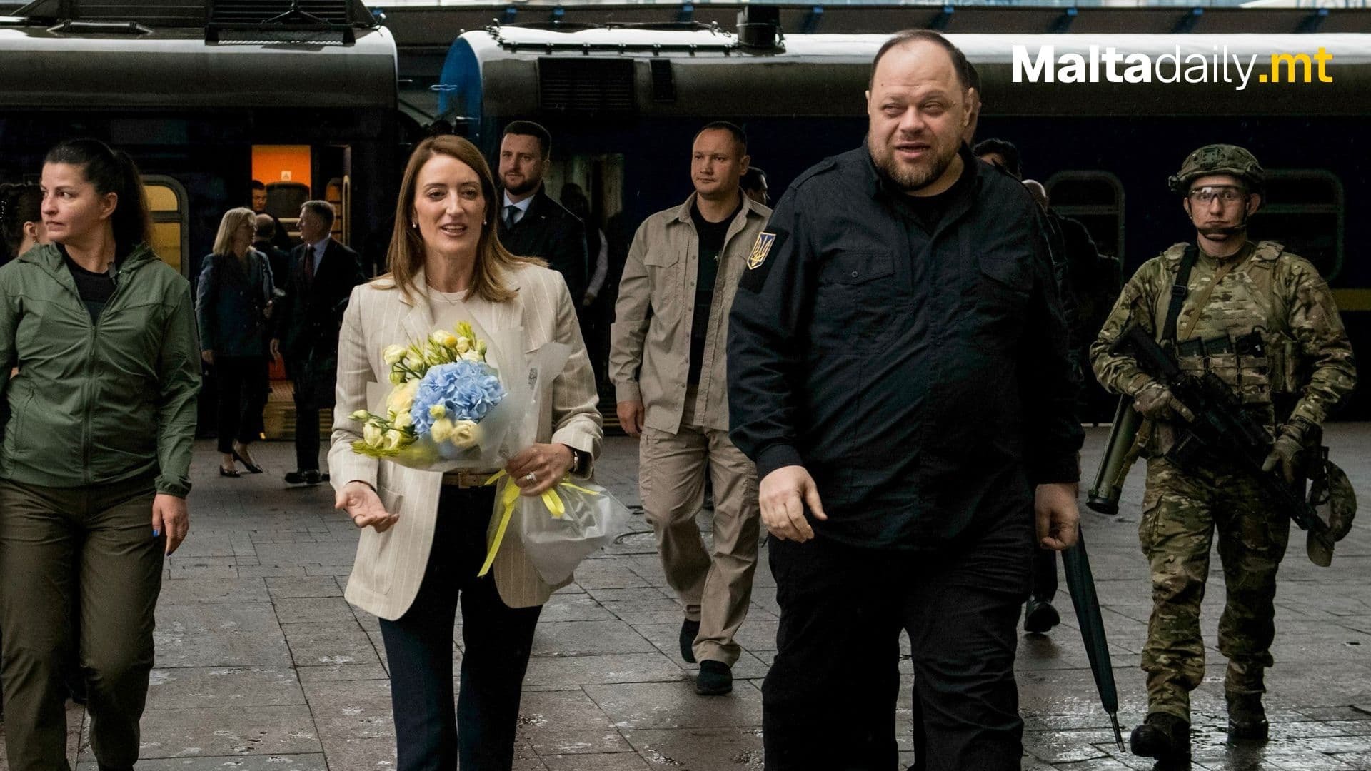 Roberta Metsola Arrives in Kyiv To Show EU’s Support For Ukraine