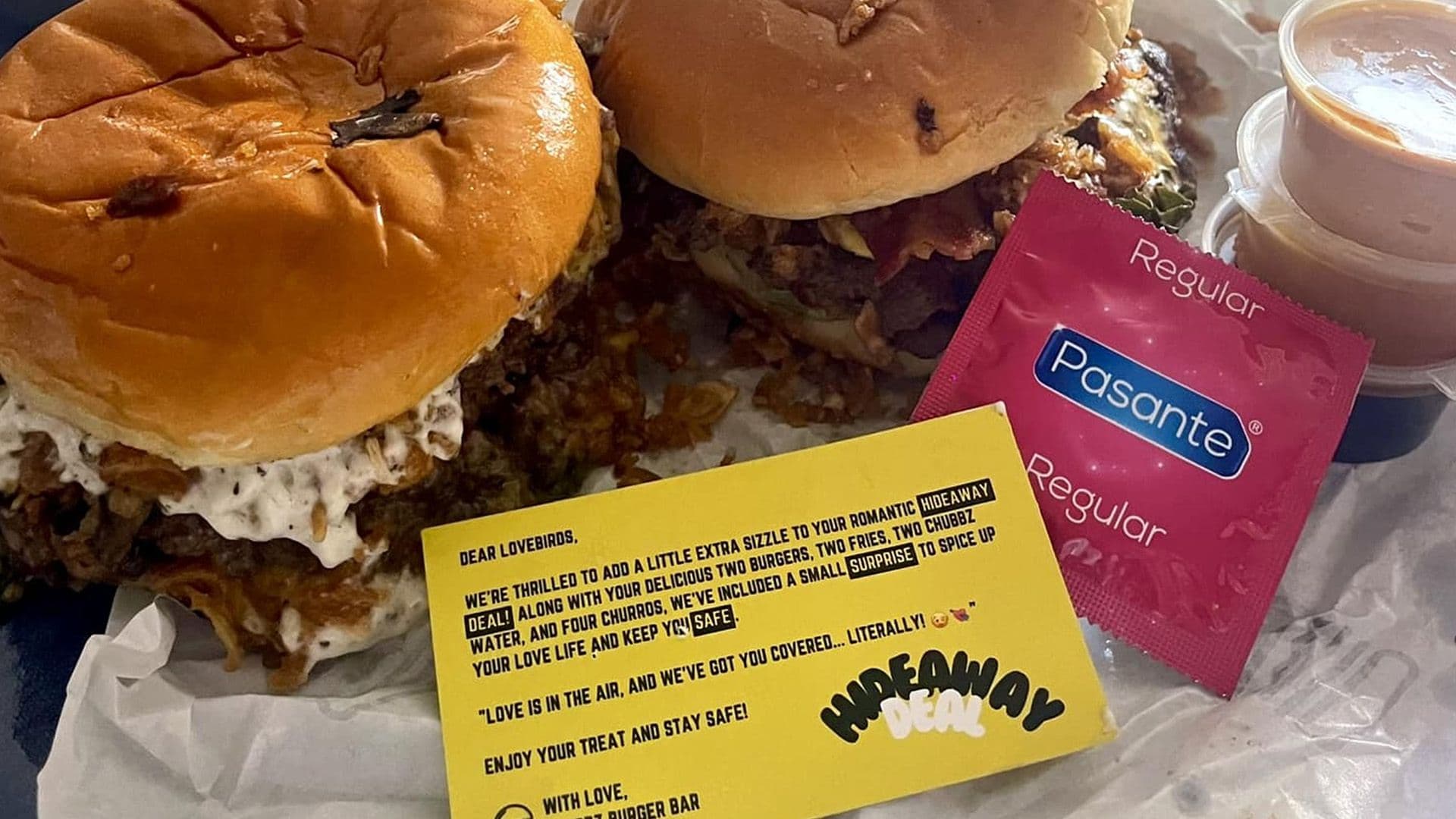 Chubbz Burger Bar Goes Viral with Condom Included in ‘Hideaway Deal’