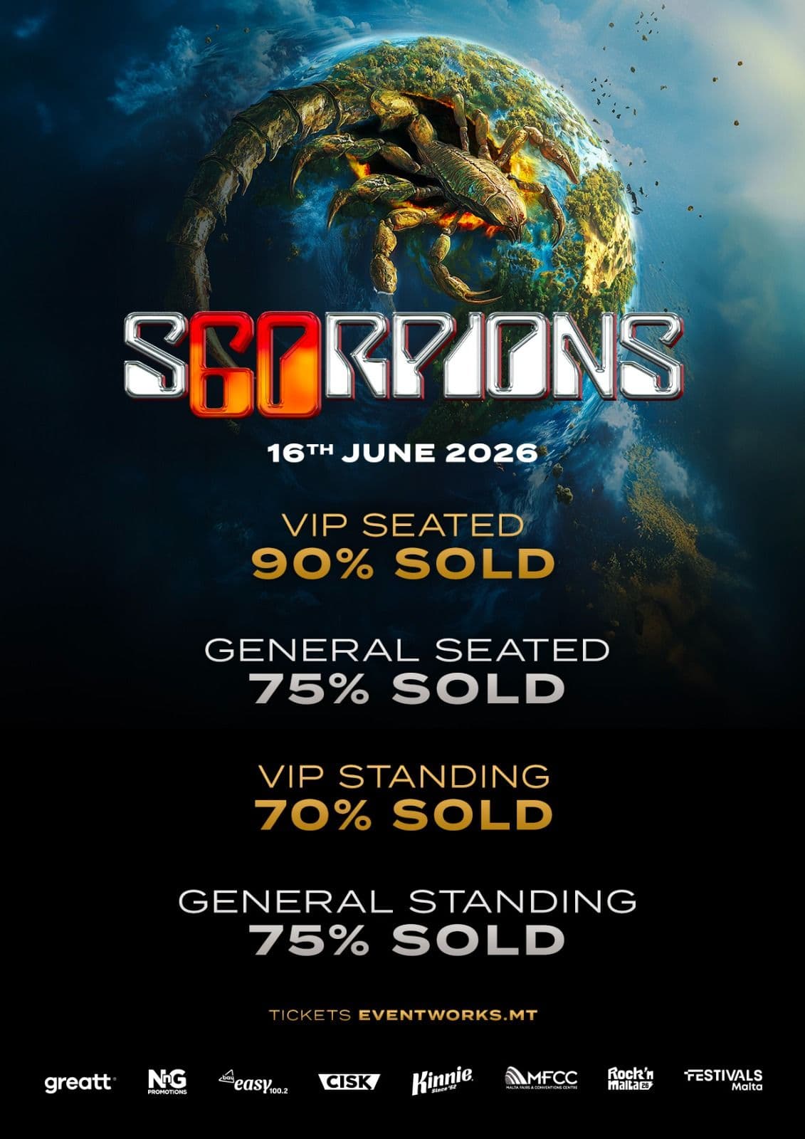 One Month To Go Until Legendary Scorpions Take Malta's Stage!
