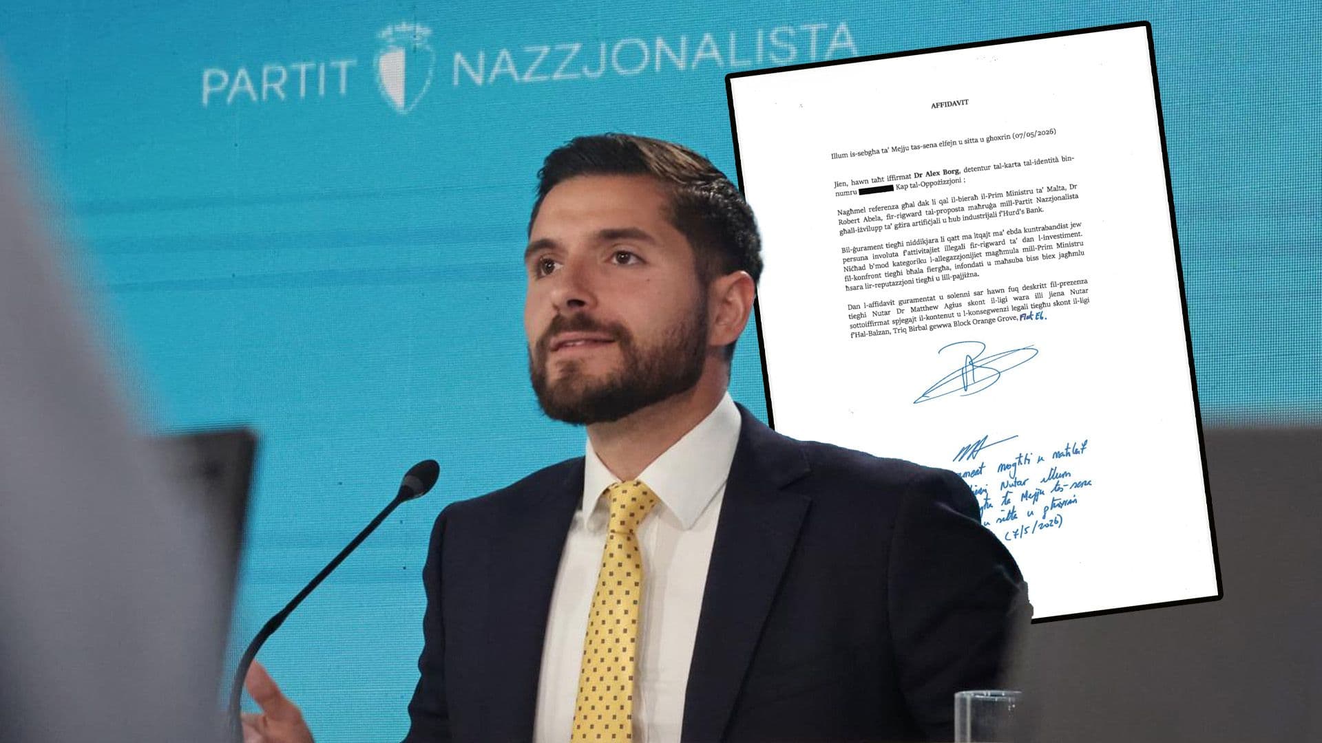 Alex Borg Files Sworn Affidavit Of Never Meeting Contrabandist