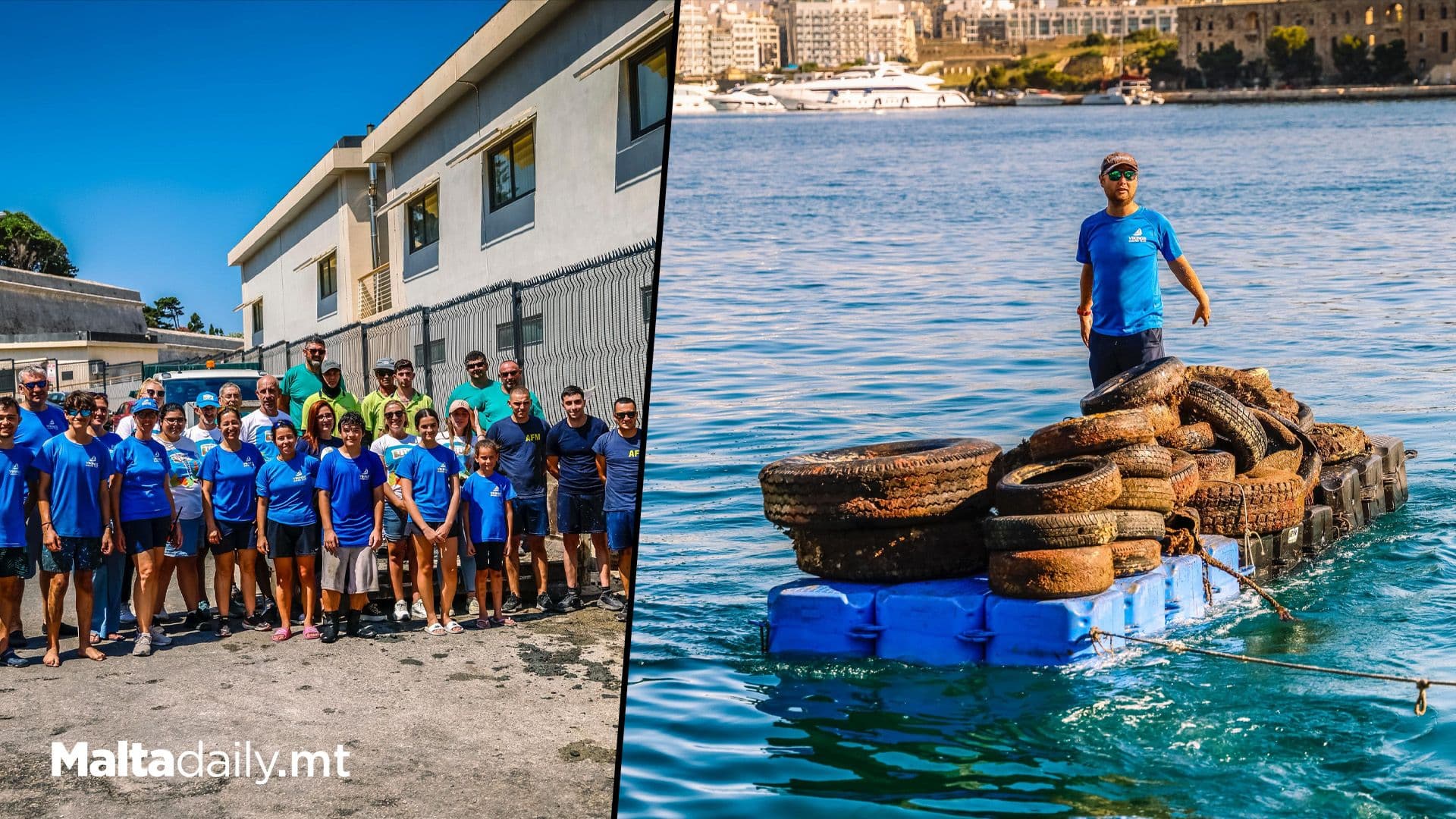 Nearly 2 Tonnes Of Waste Pulled From Marsamxett Harbour In Major Clean-Up Operation