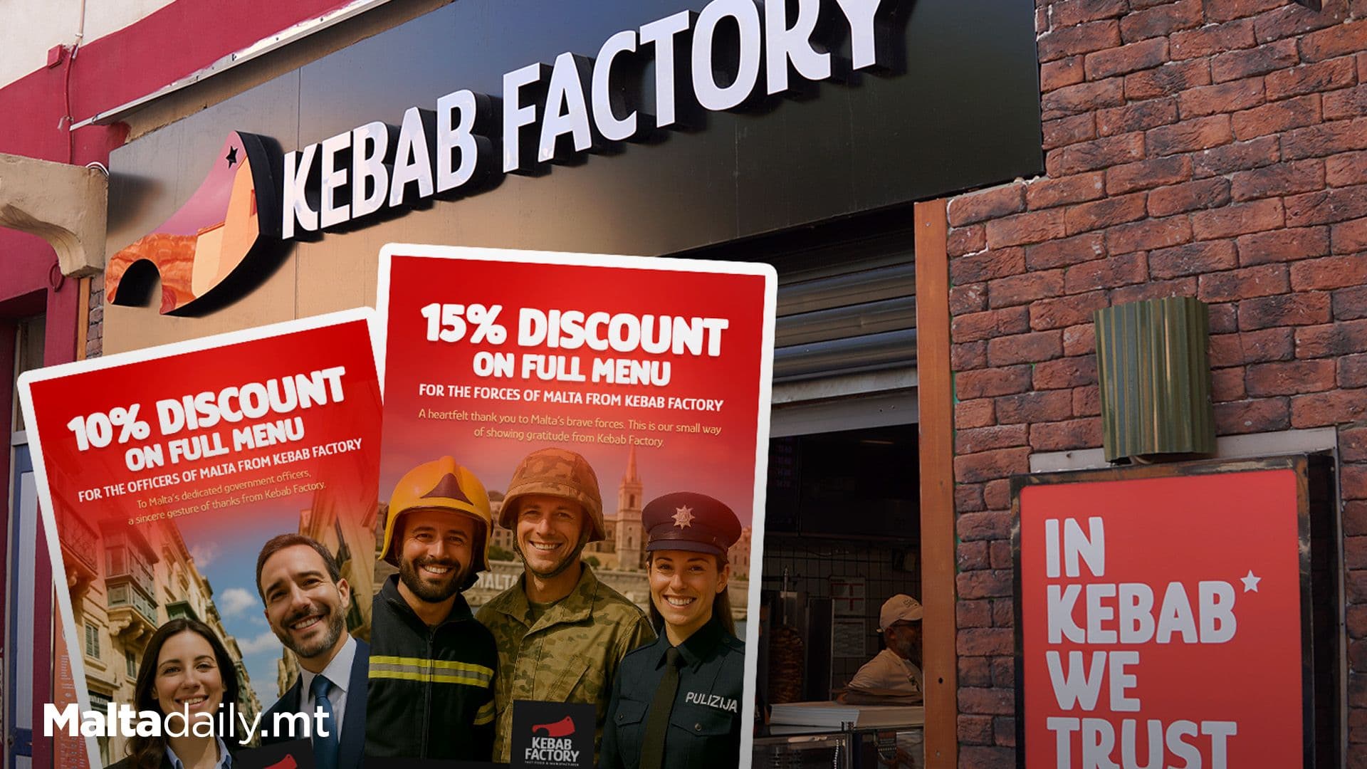 Kebab Factory Salutes Malta’s Heroes With Tailored In-Store Savings