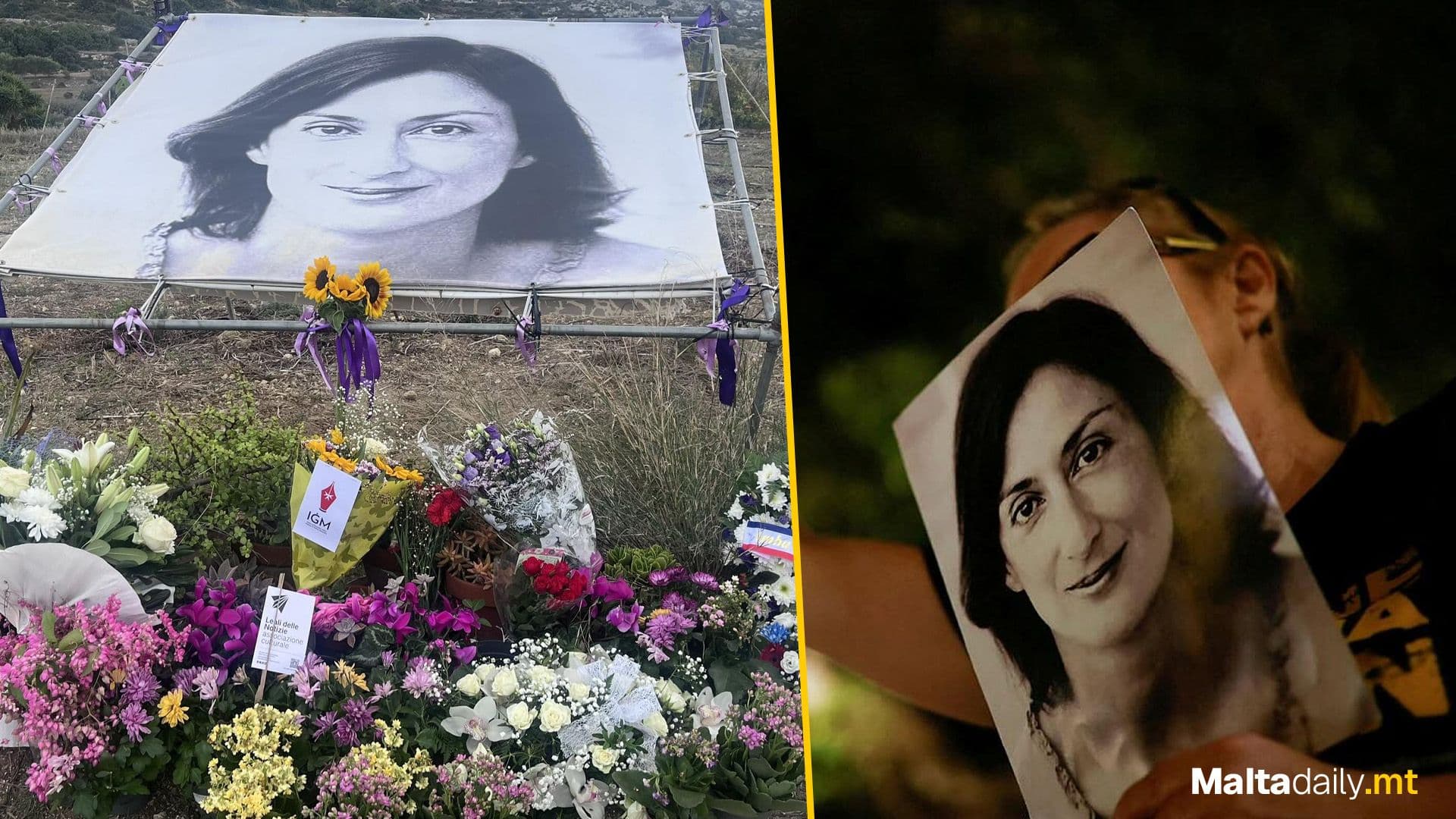 Vigils For Daphne Caruana Galizia In Bidnija & Valletta