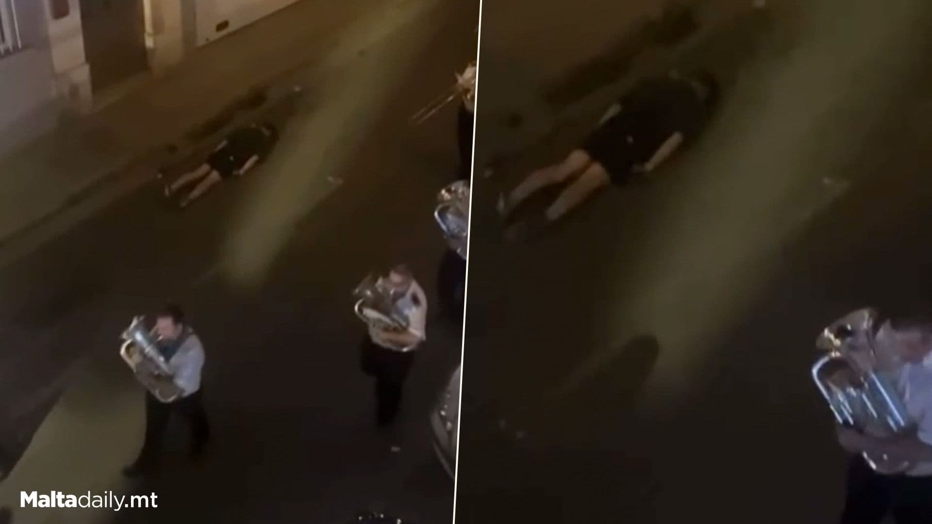 Drunk Man On The Road During St Julian’s Feast Band March