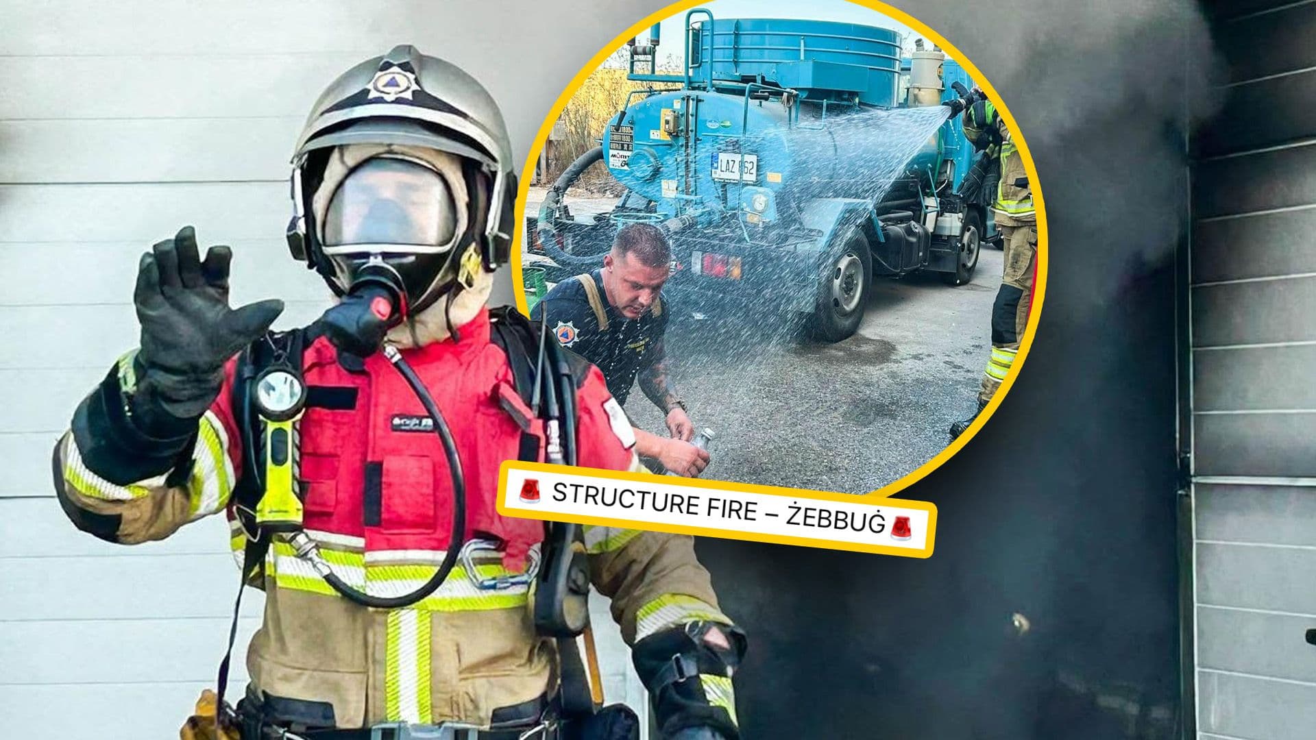 Fire Breaks Out In Żebbuġ Sreet-Level Garage