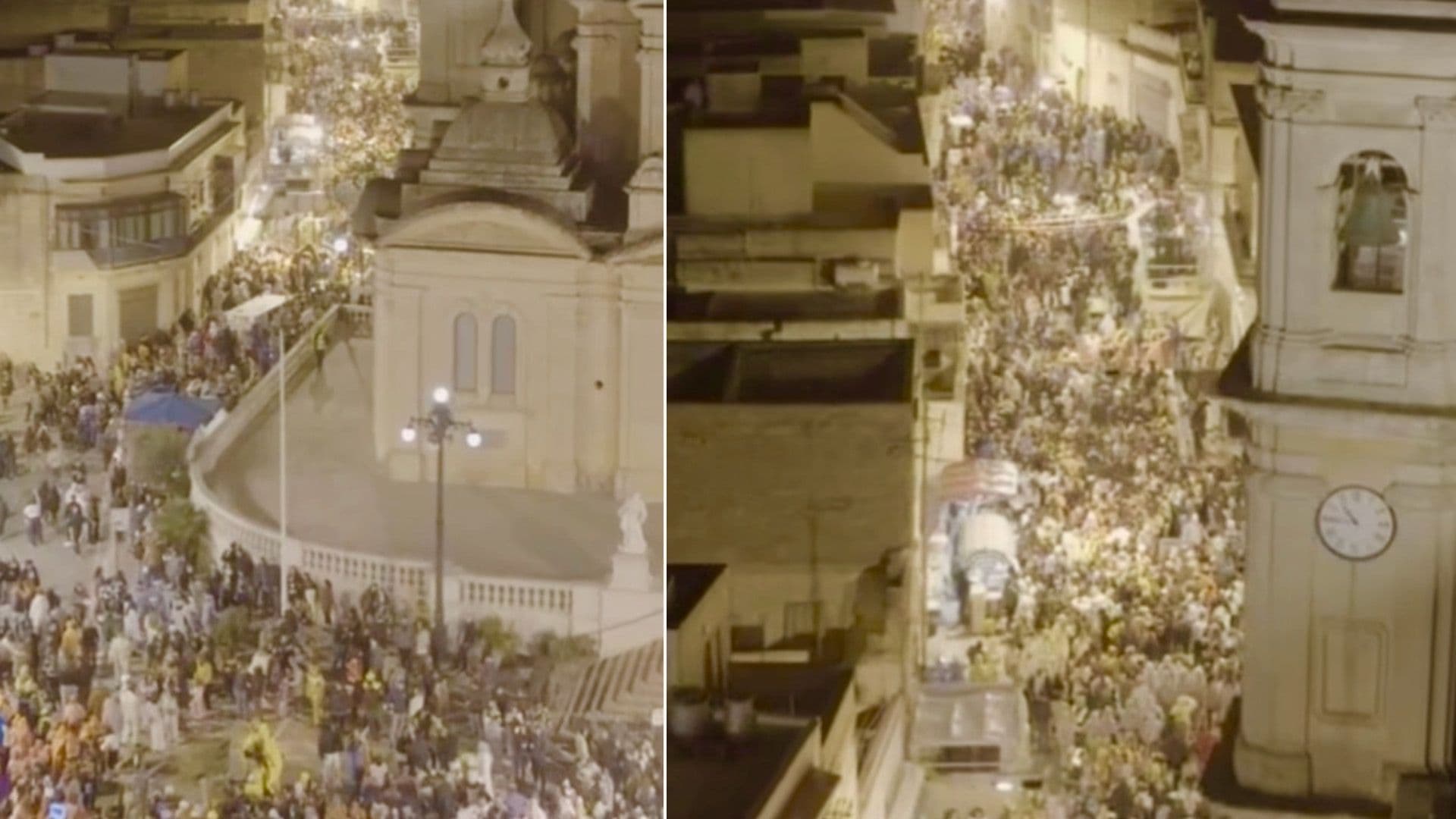 Here’s What Nadur’s Spontaneous Carnival Looked Like From Above
