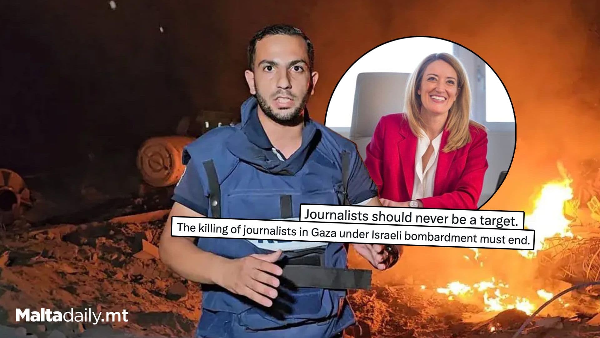 Roberta Metsola Calls For End To Killings Of Journalists In Gaza