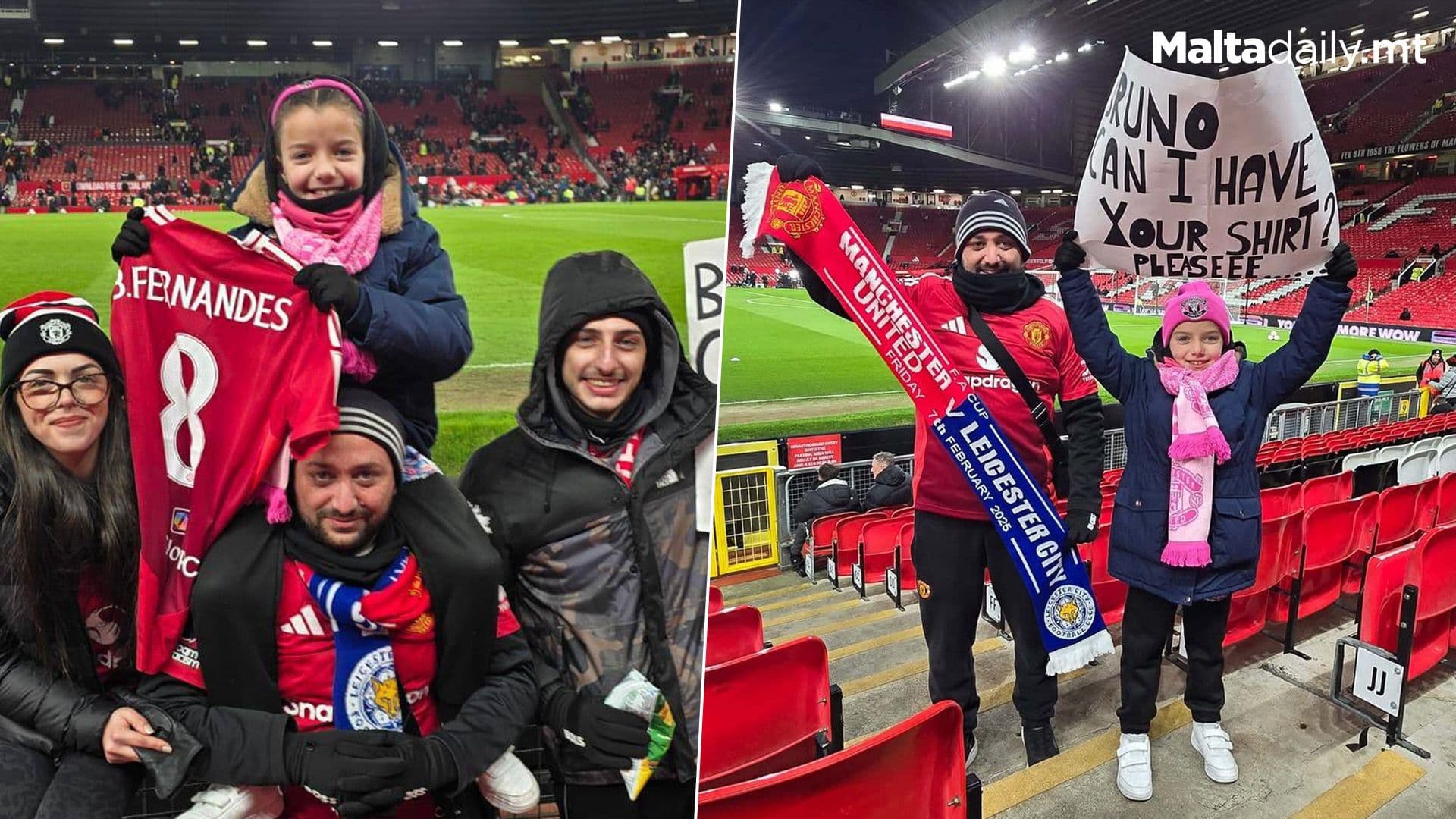 Bruno Fernandes Gives Match Worn Shirt To Young Maltese Fan