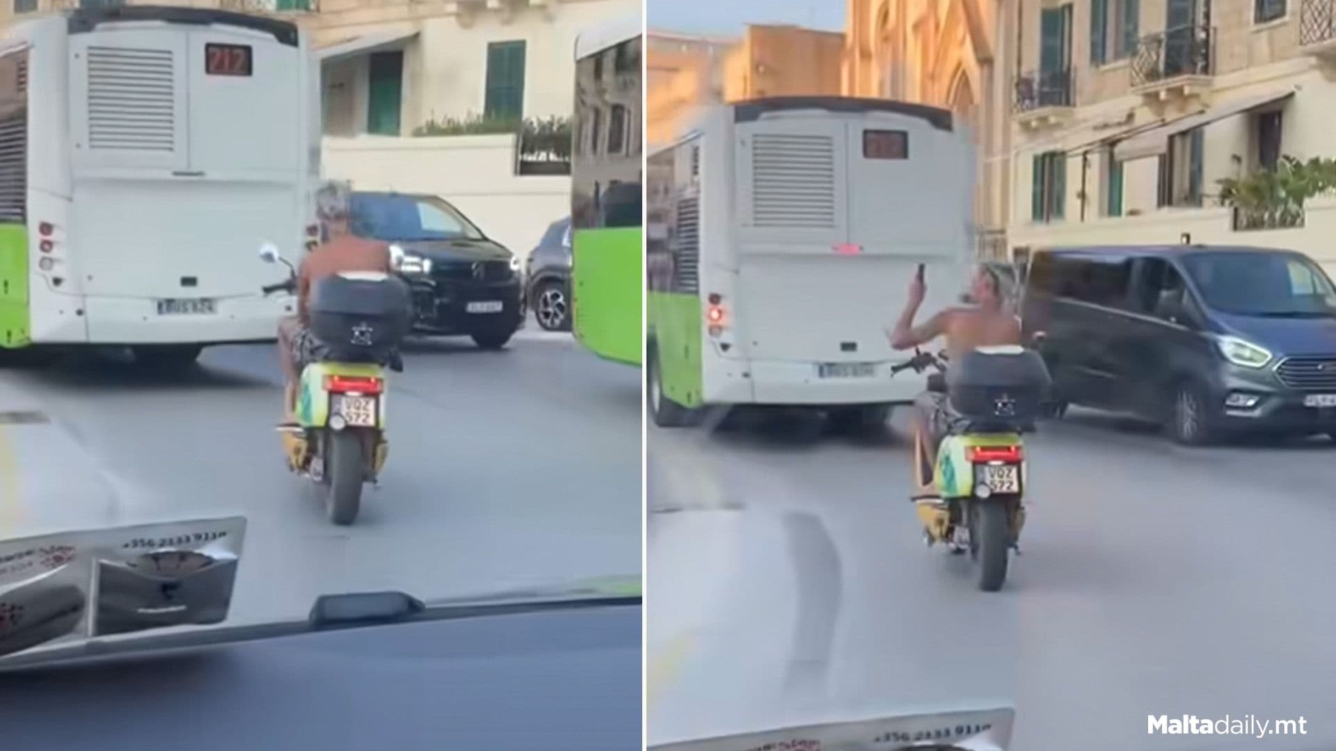Motorcyclist Filmed Driving While Visibly Using Phone