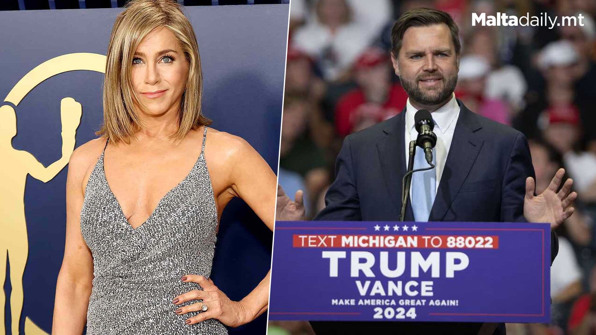 Jennifer Aniston Criticises Trump VP Pick For Criticising ‘Childless’ Women