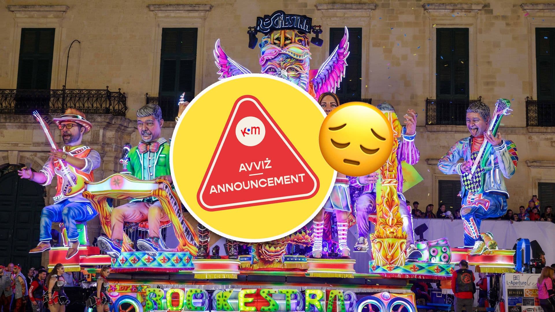 Valletta Carnival Celebrations Tonight Cancelled Due To Strong Winds