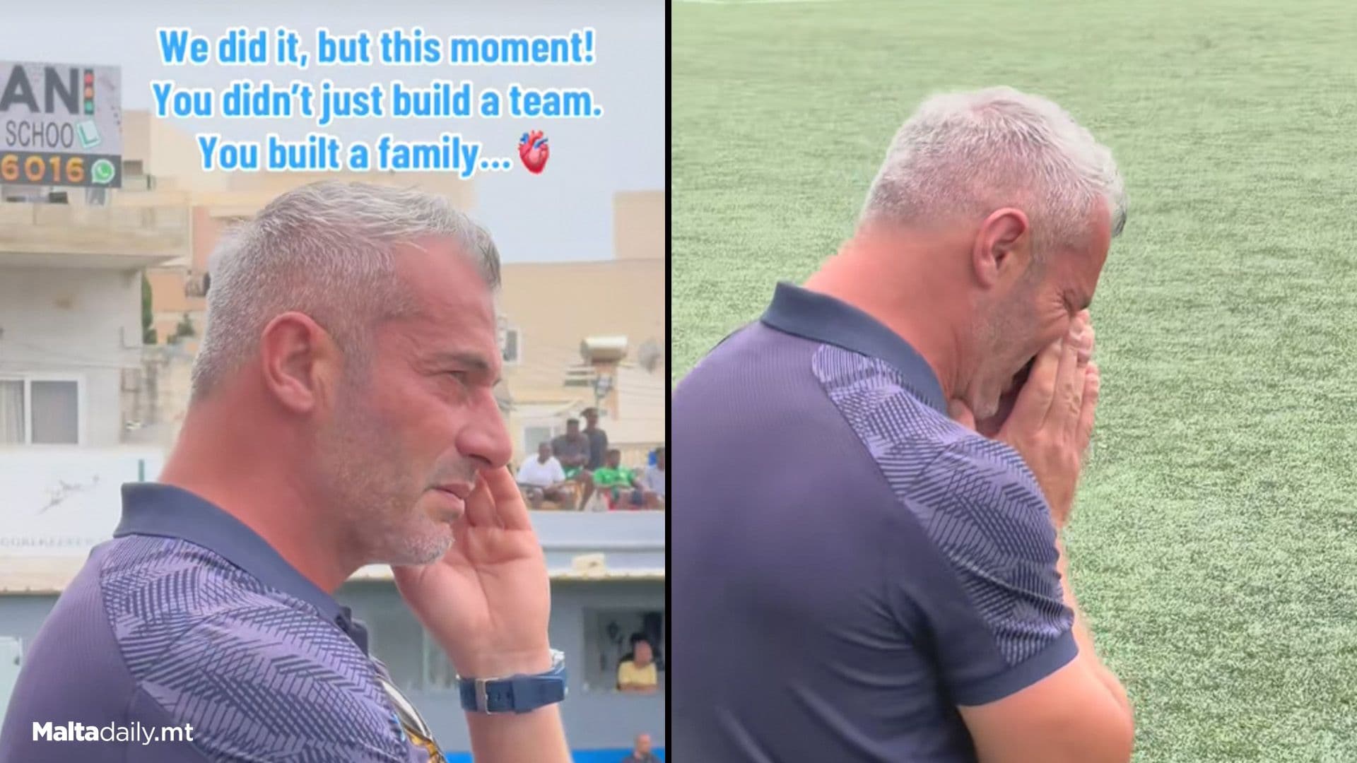 Mosta FC U-17 Coach Goes Viral As He Cries After Win