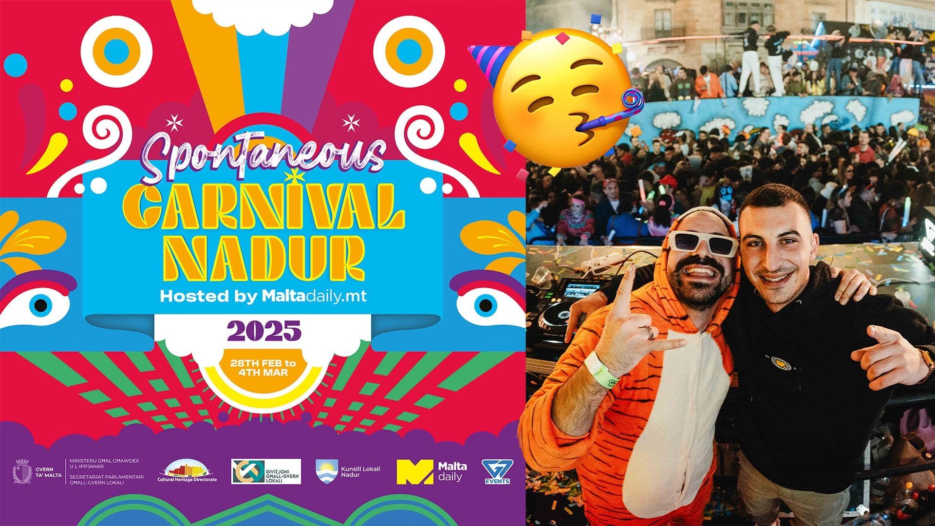 Nadur Spontaneous Carnival 2025 is HAPPENING and we’re EXCITED AF!