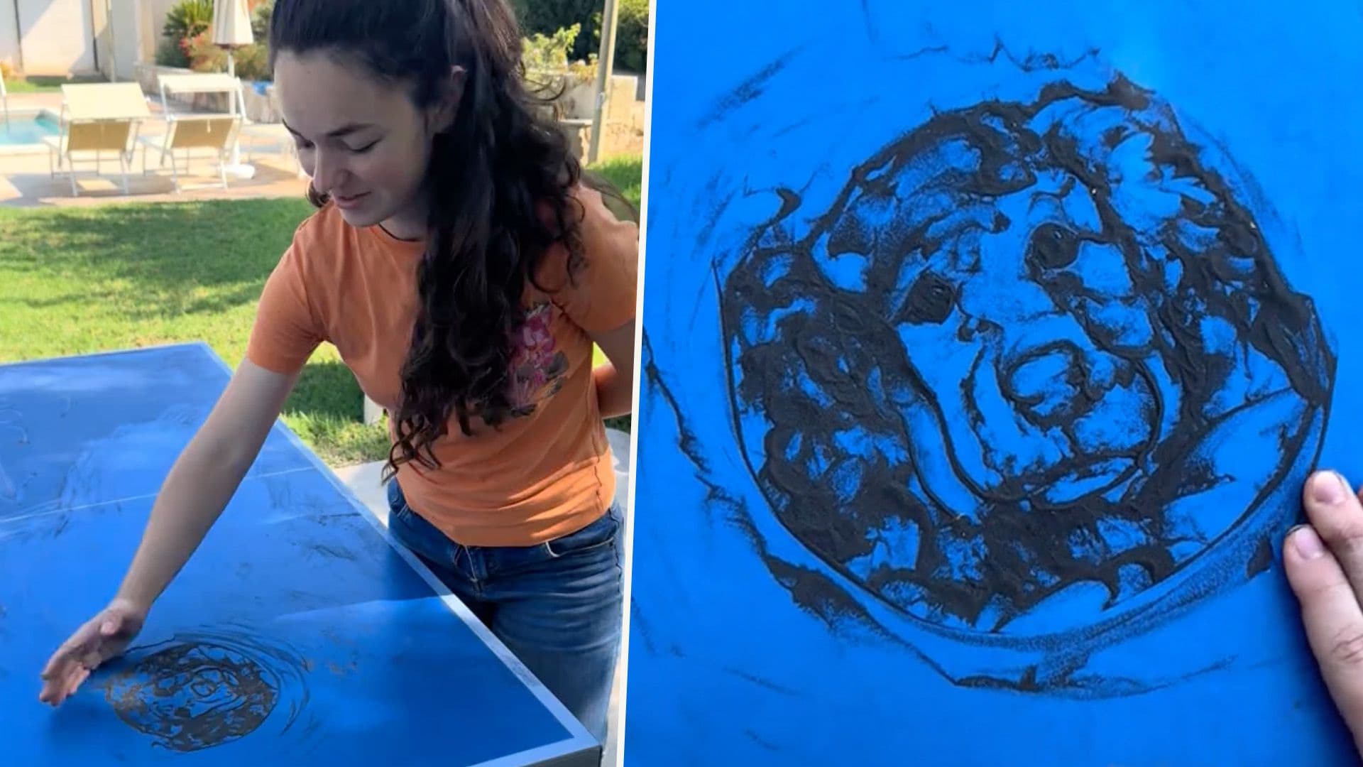 Maltese Woman Creates Art Using Volcanic Ash While In Sicily