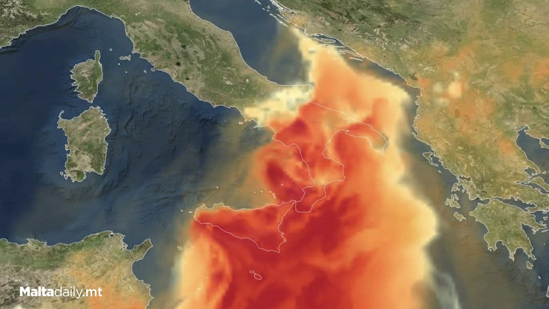 ‘The Sahara Desert Decided To Move North’: Dust Cloud Over Malta From Space