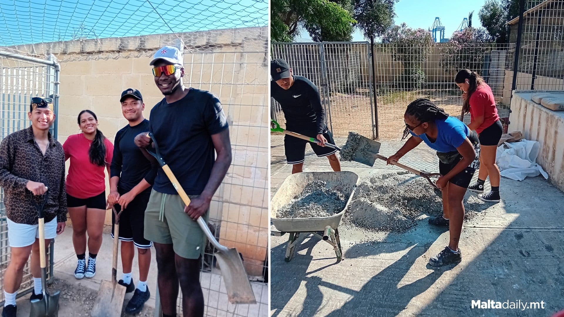 US Sailor Team Helps Make Local Dog Shelter Kennels Safer