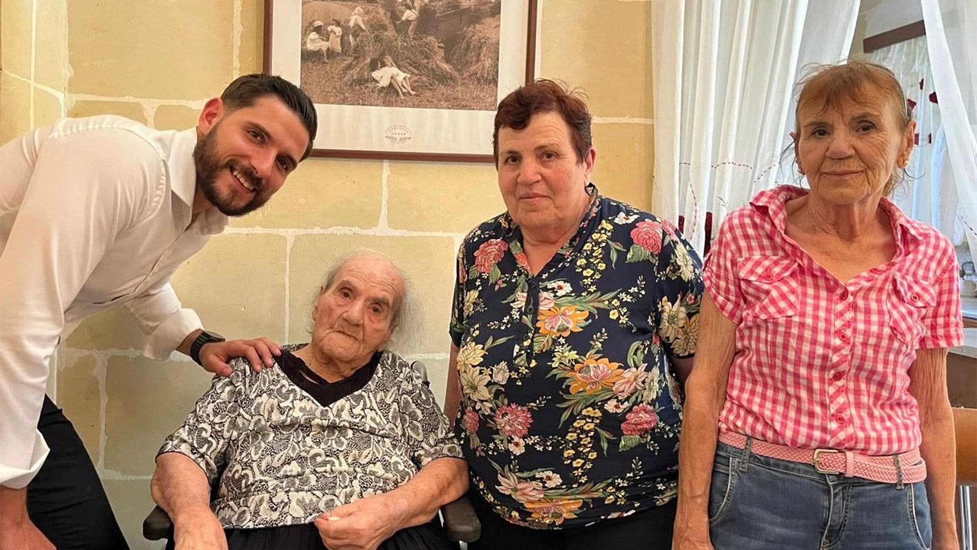 Alex Borg Meets Teresa on Her 99th Birthday During Gozo Visit