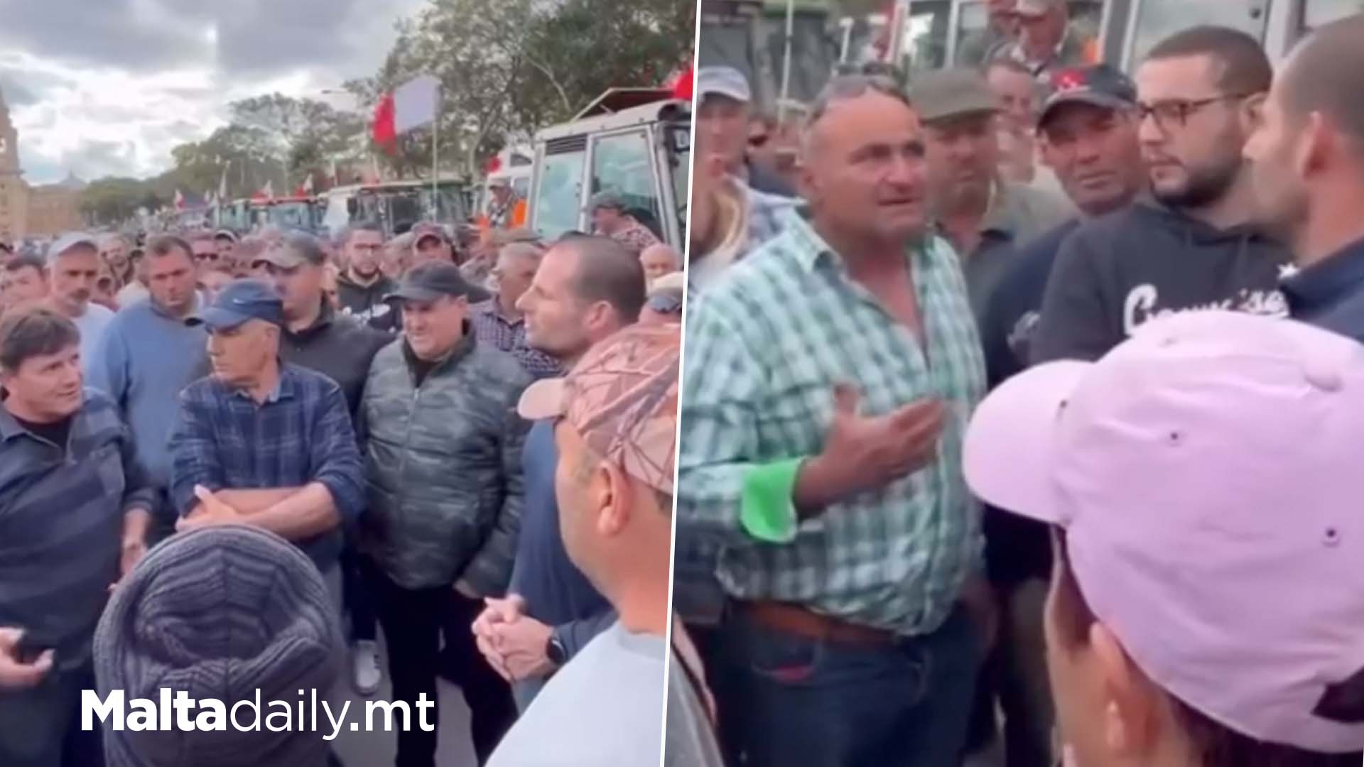 Protesting Farmers Speak To Prime Minister Robert Abela