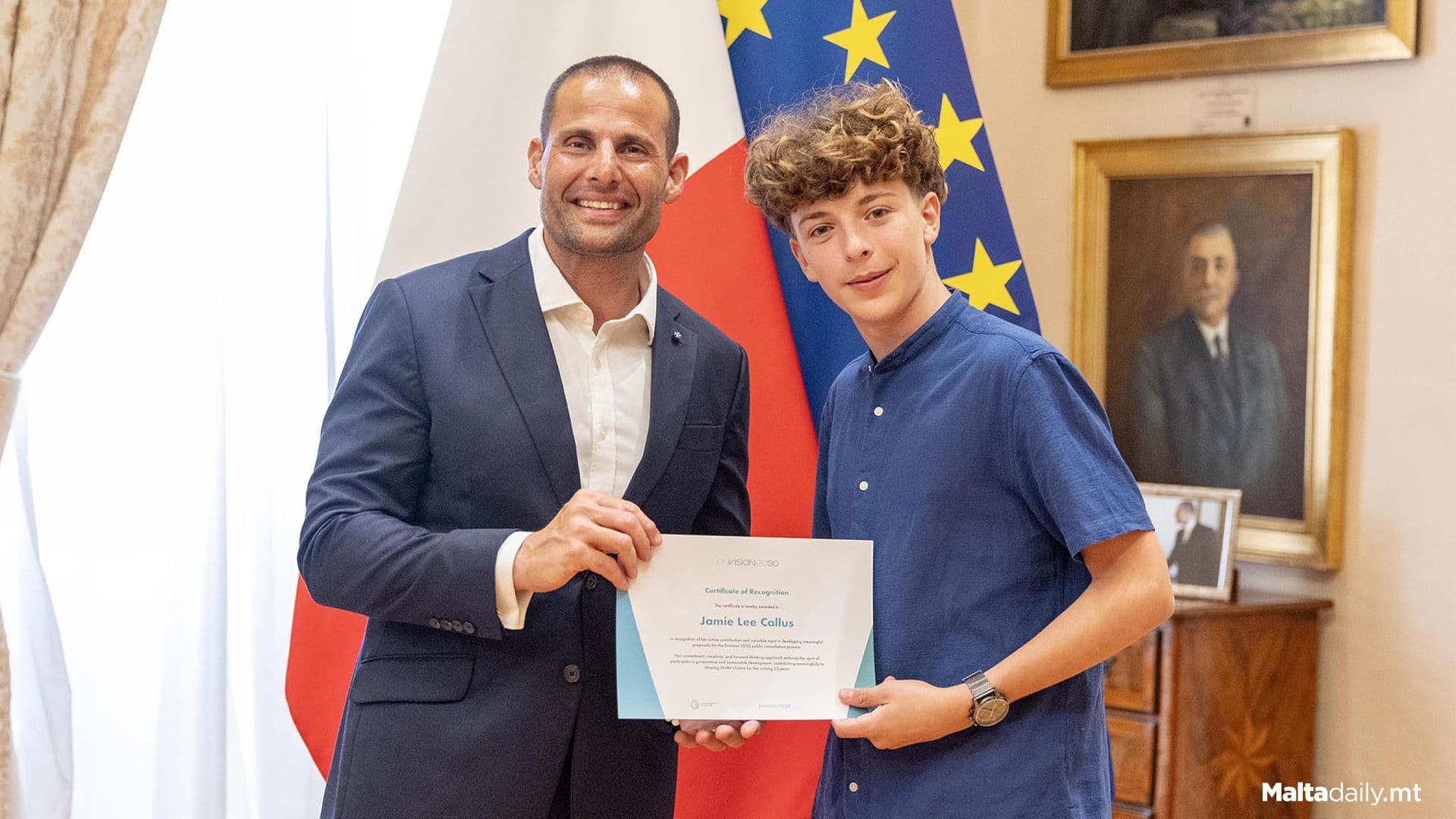 Kids Put Forward Malta Vision 2050 Proposals To Prime Minister