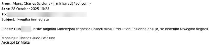 Archdiocese Warns Of Fraudulent Emails Circulating Online In Archbishop’s Name