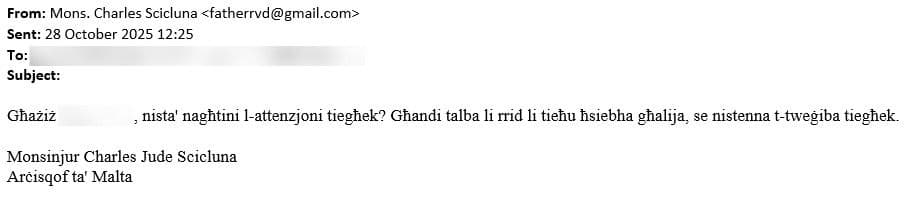 Archdiocese Warns Of Fraudulent Emails Circulating Online In Archbishop’s Name