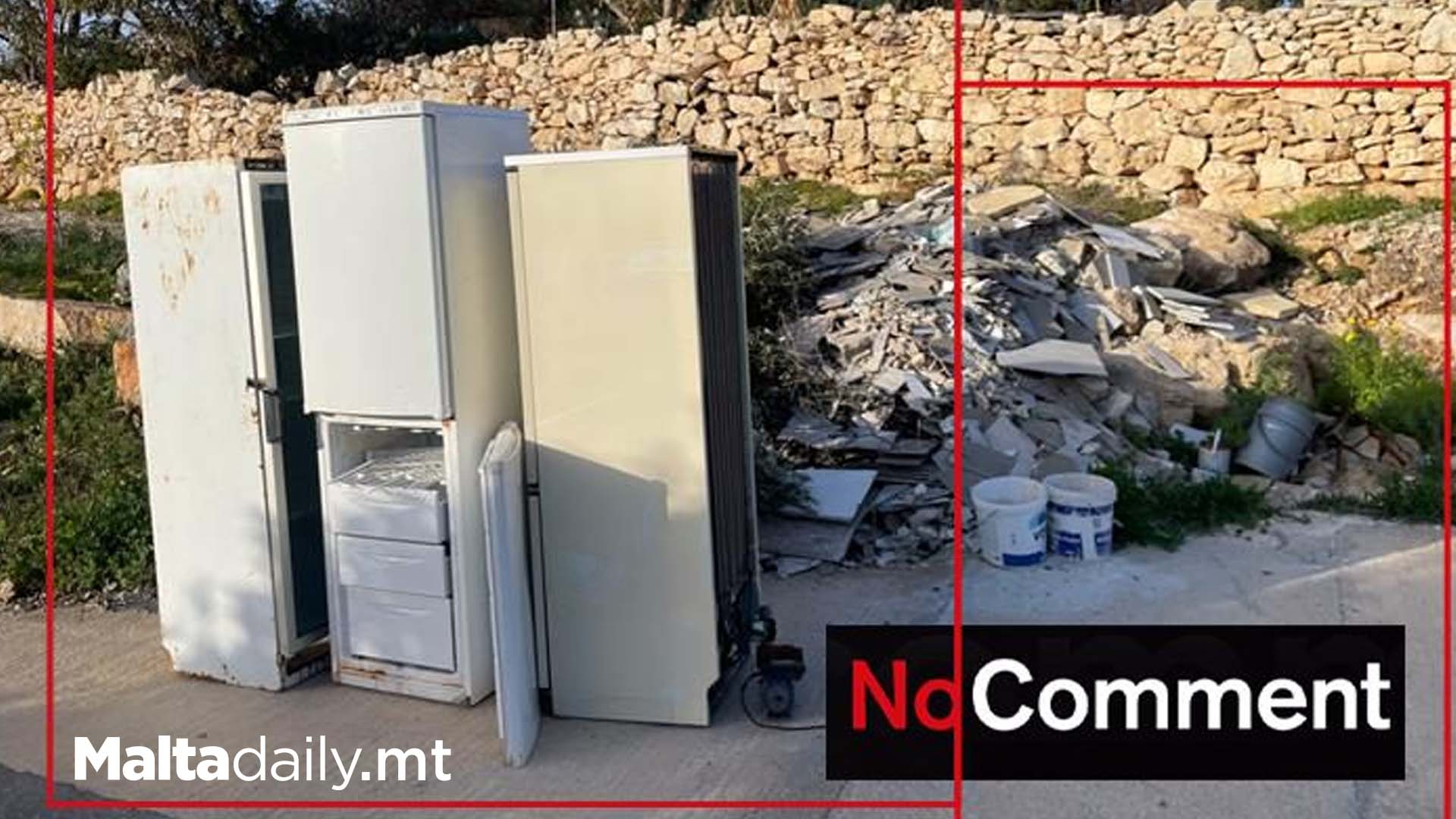 Fridges Left On Side Of Maltese Roads