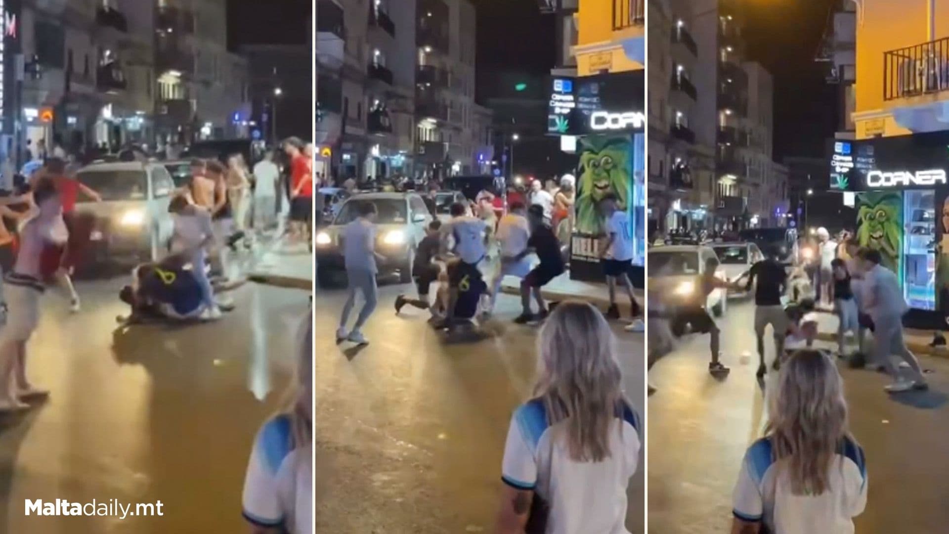 Massive Brawl In St Julian’s Between Spain, England Fans