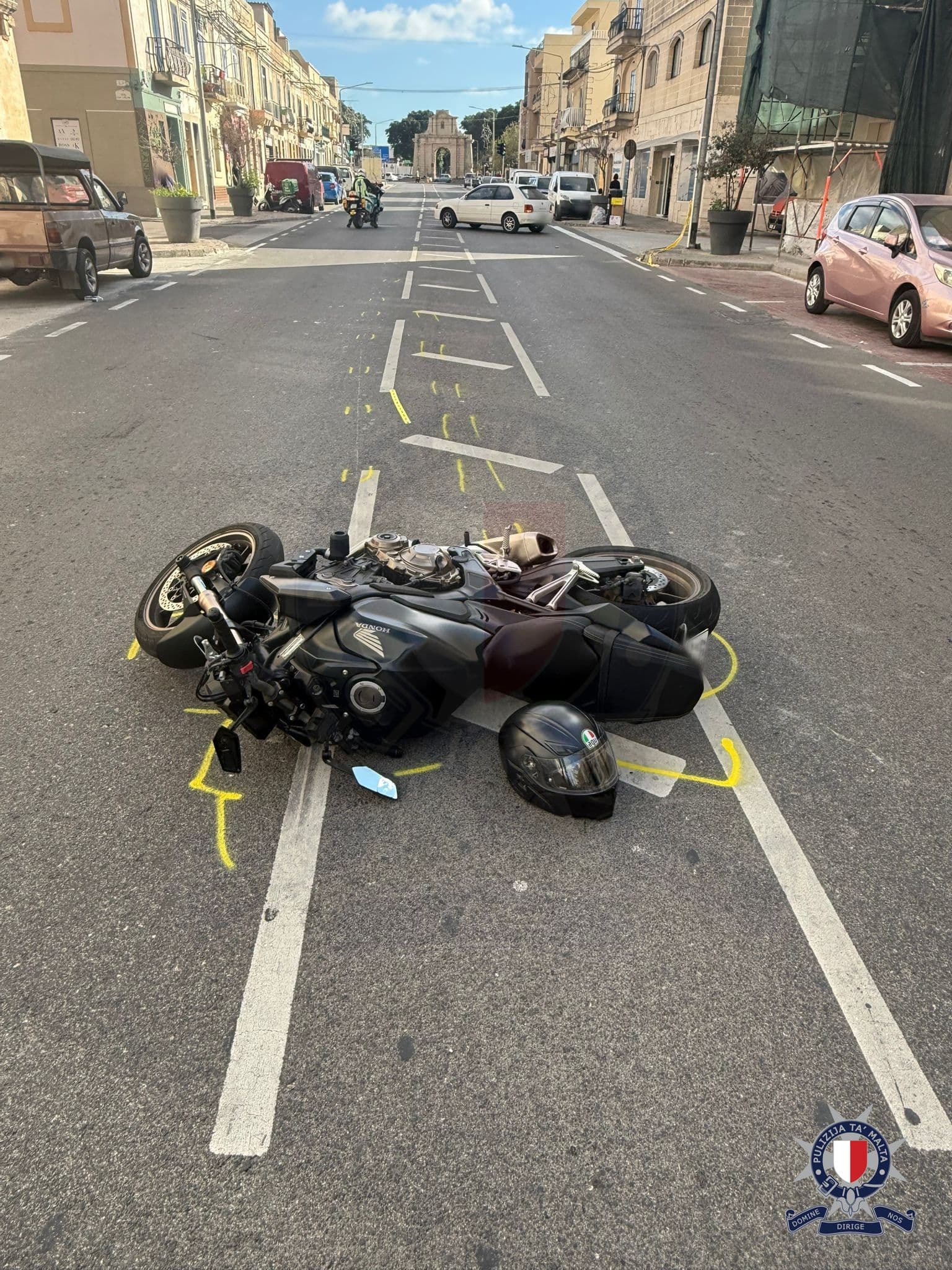 Man At Risk Of Dying After Collision Between Car and Motorcycle In Fgura
