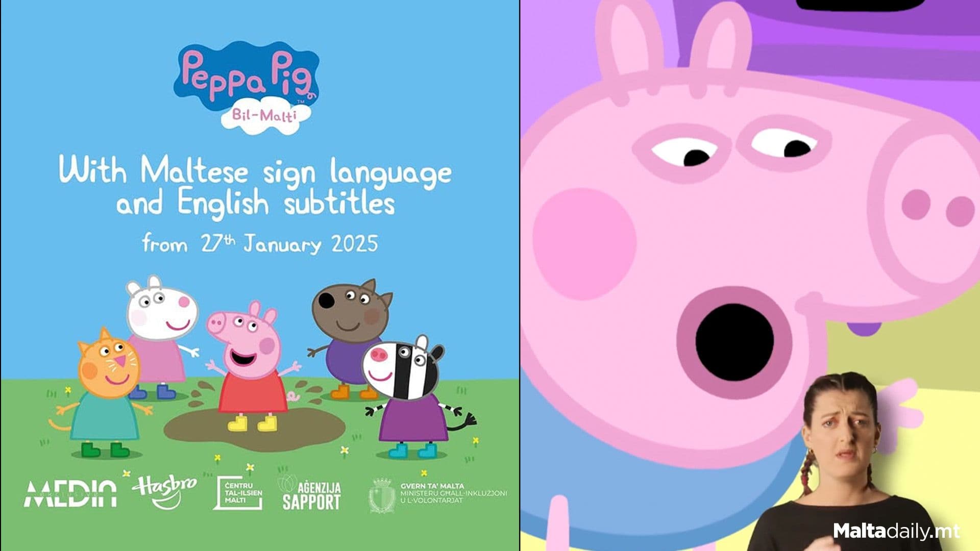 Peppa Pig Bil-Malta To Introduce Maltese Sign Language